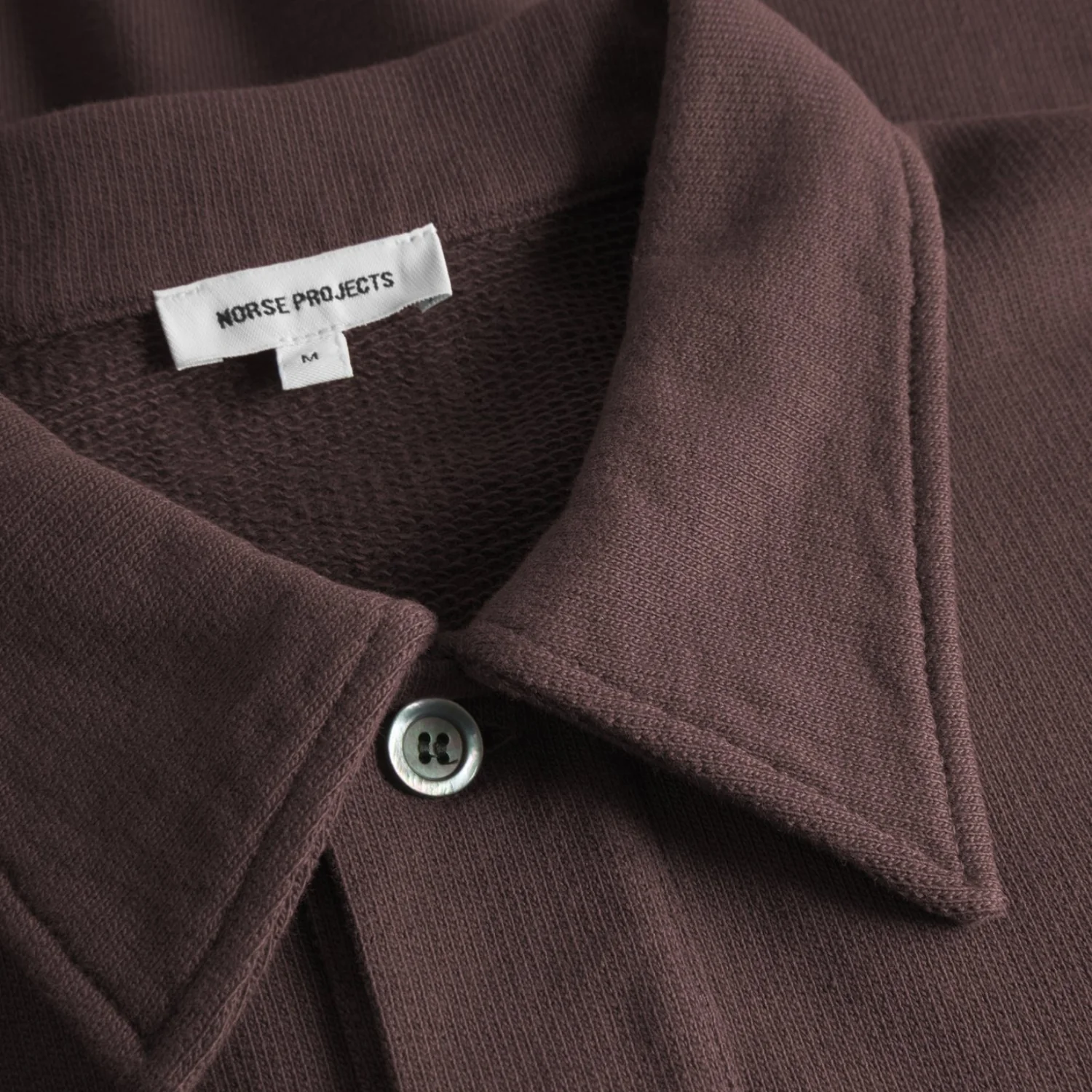 Fraser Relaxed Organic Loopback LS Polo - Mahogany - Image 3