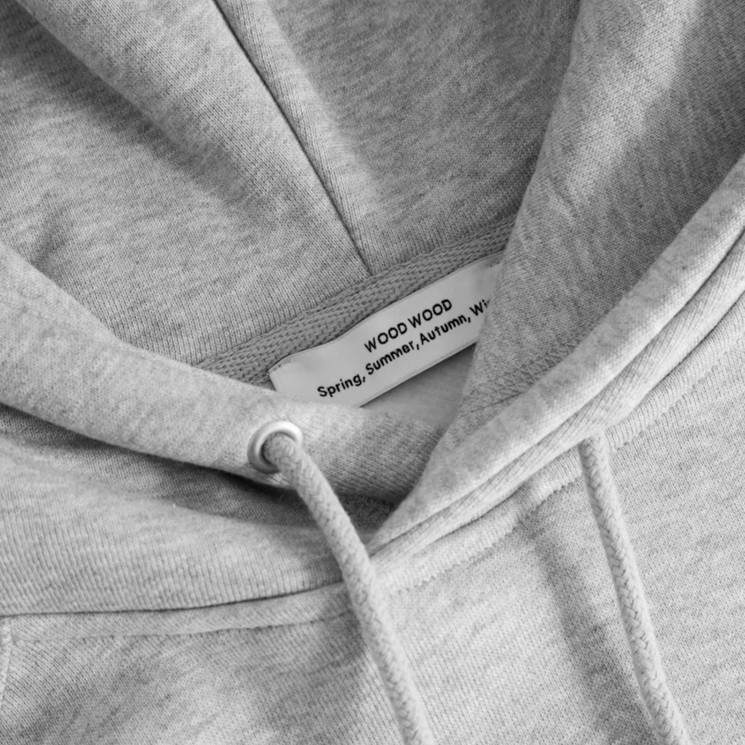 Essential Fred Hoodie - Grey Melange - Image 3