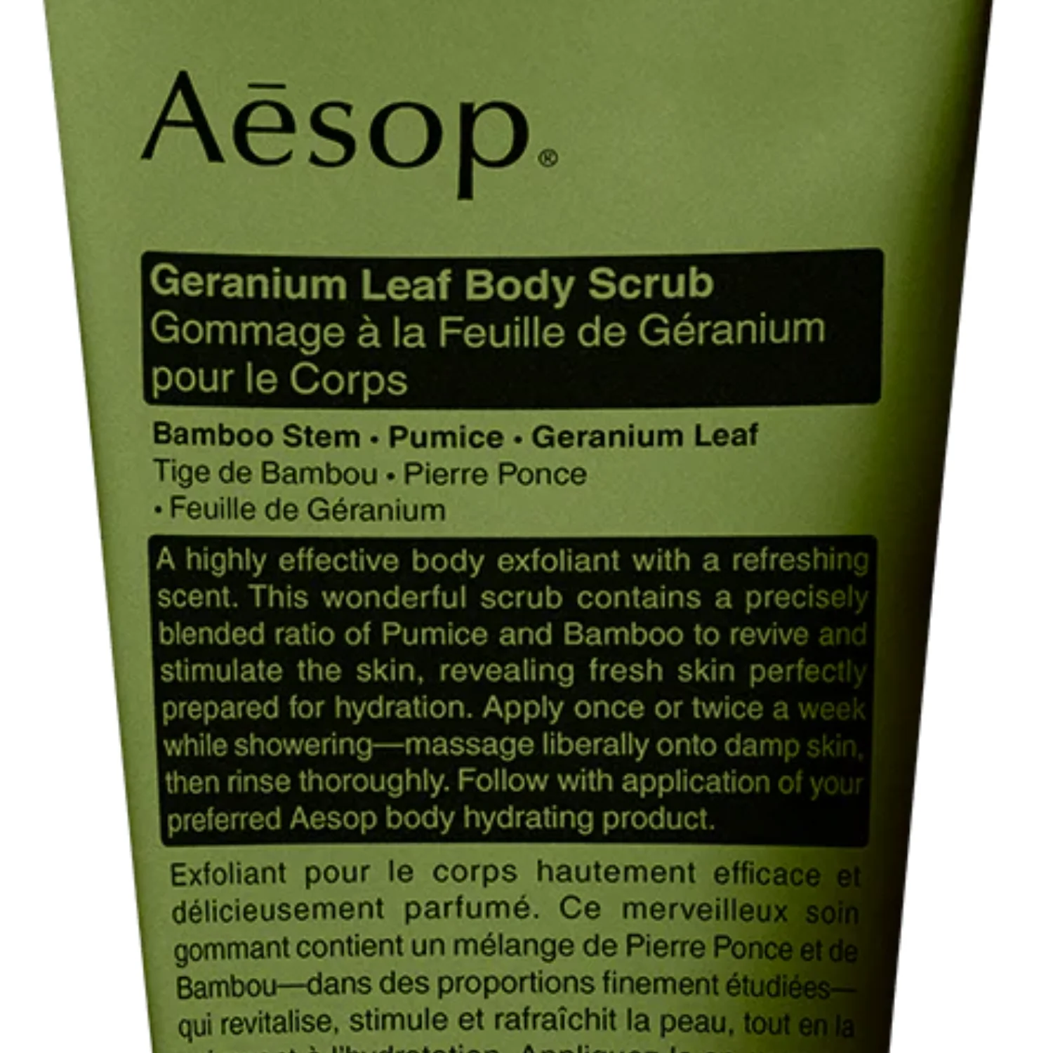 Geranium Leaf Body Scrub 180mL - Image 2