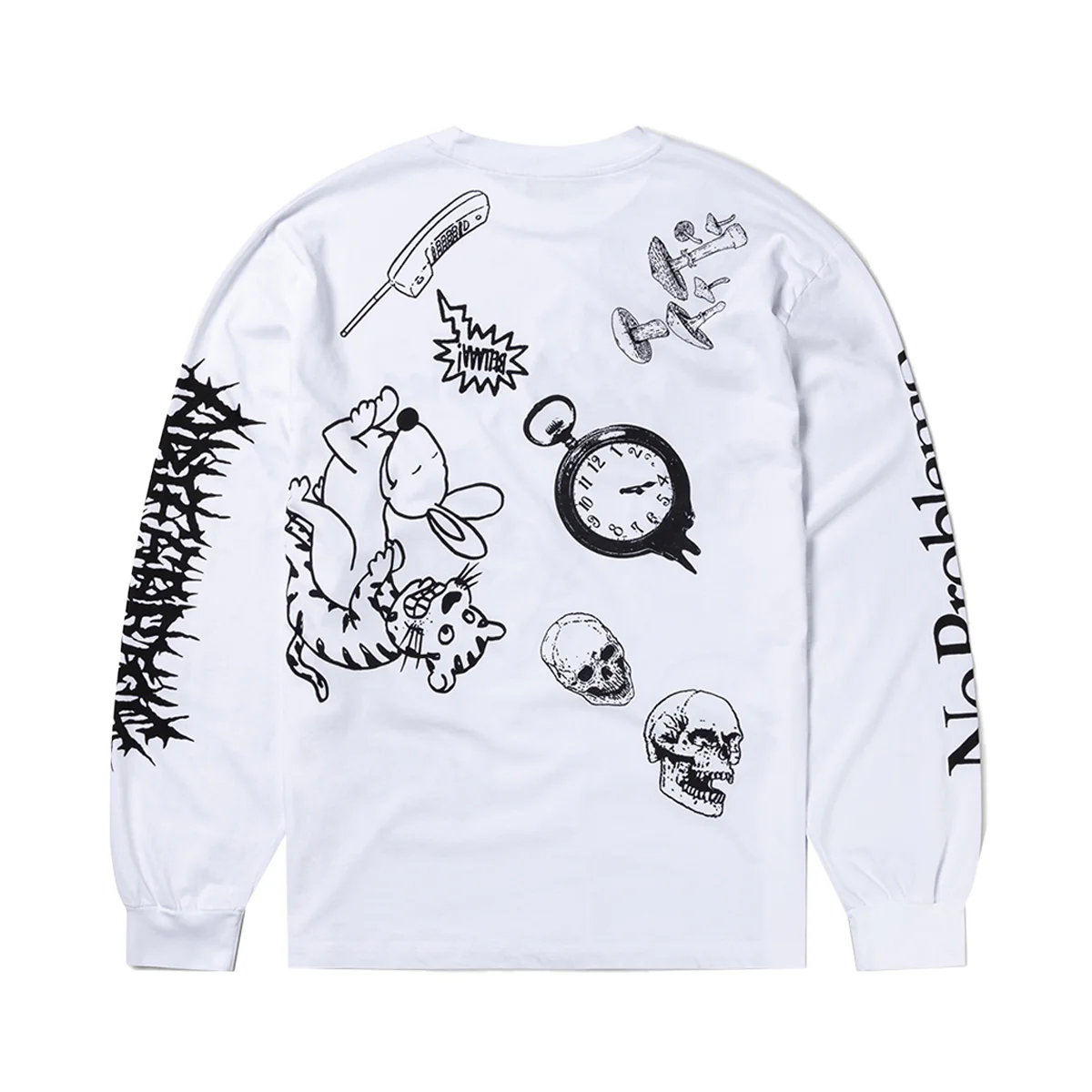 Graphic Mashup LS Tee - White - Image 2