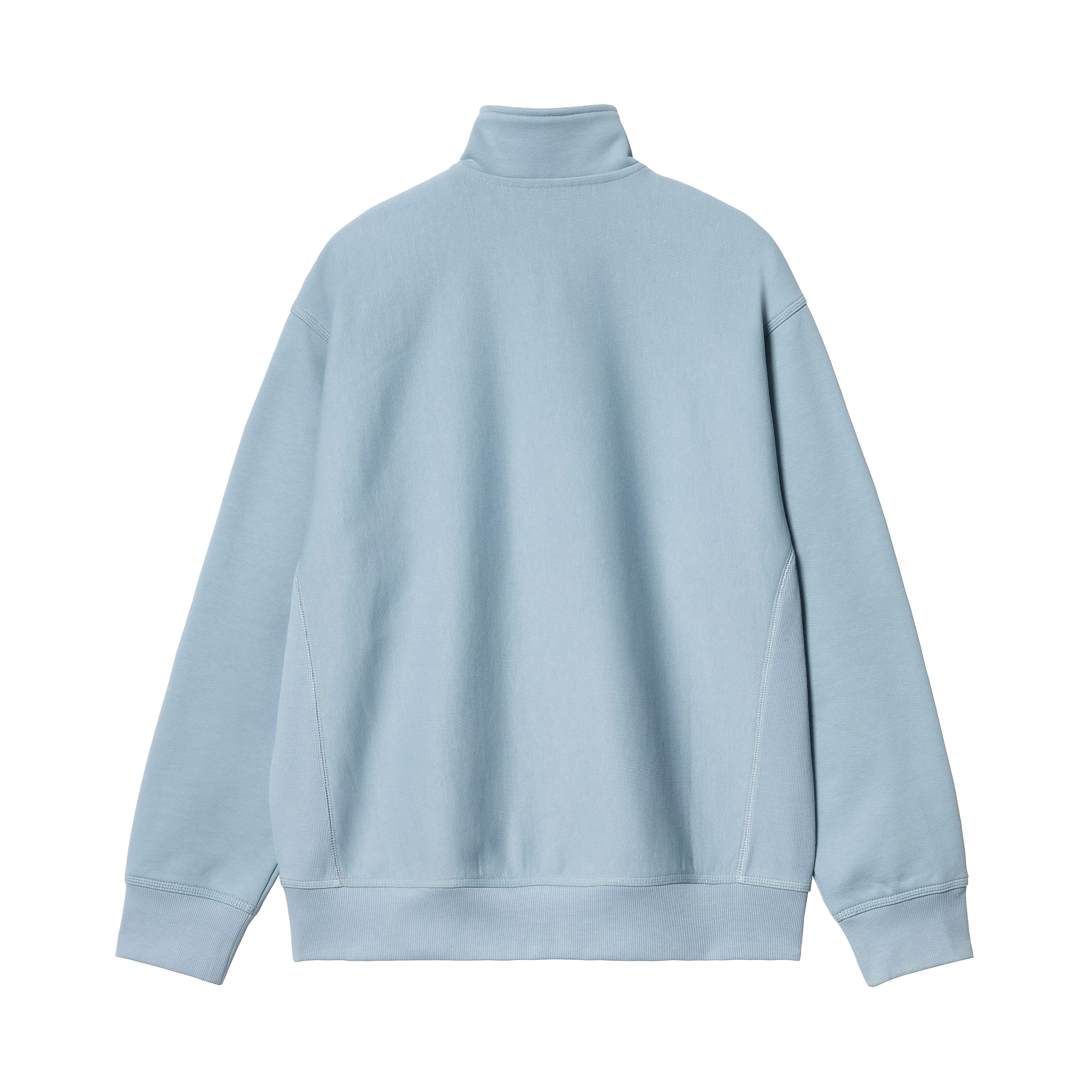 Half Zip American Script Sweat - Frosted Blue - Image 2