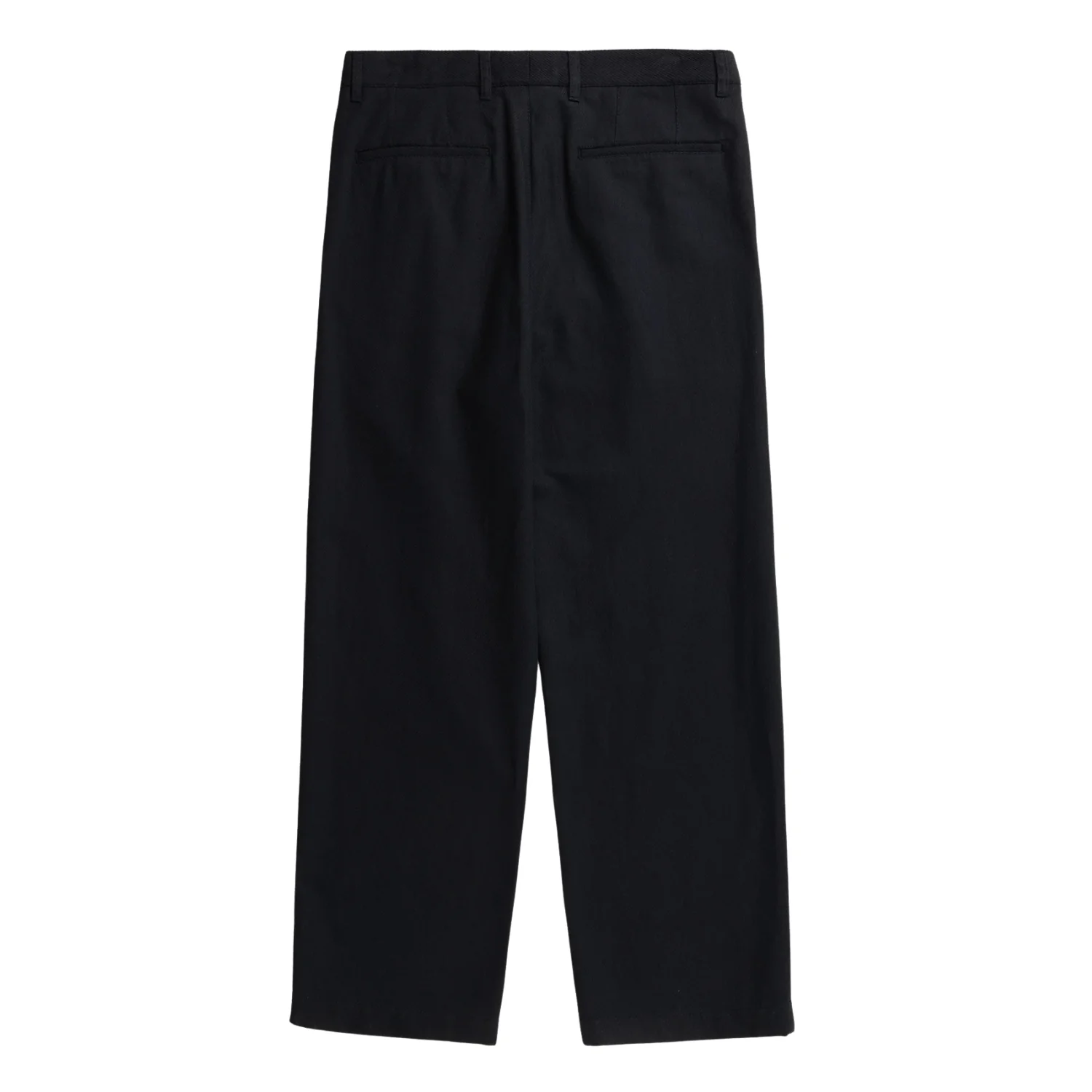 Hestur Relaxed Cotton Linen Twill Pleated Trouser - Dark Navy - Image 2