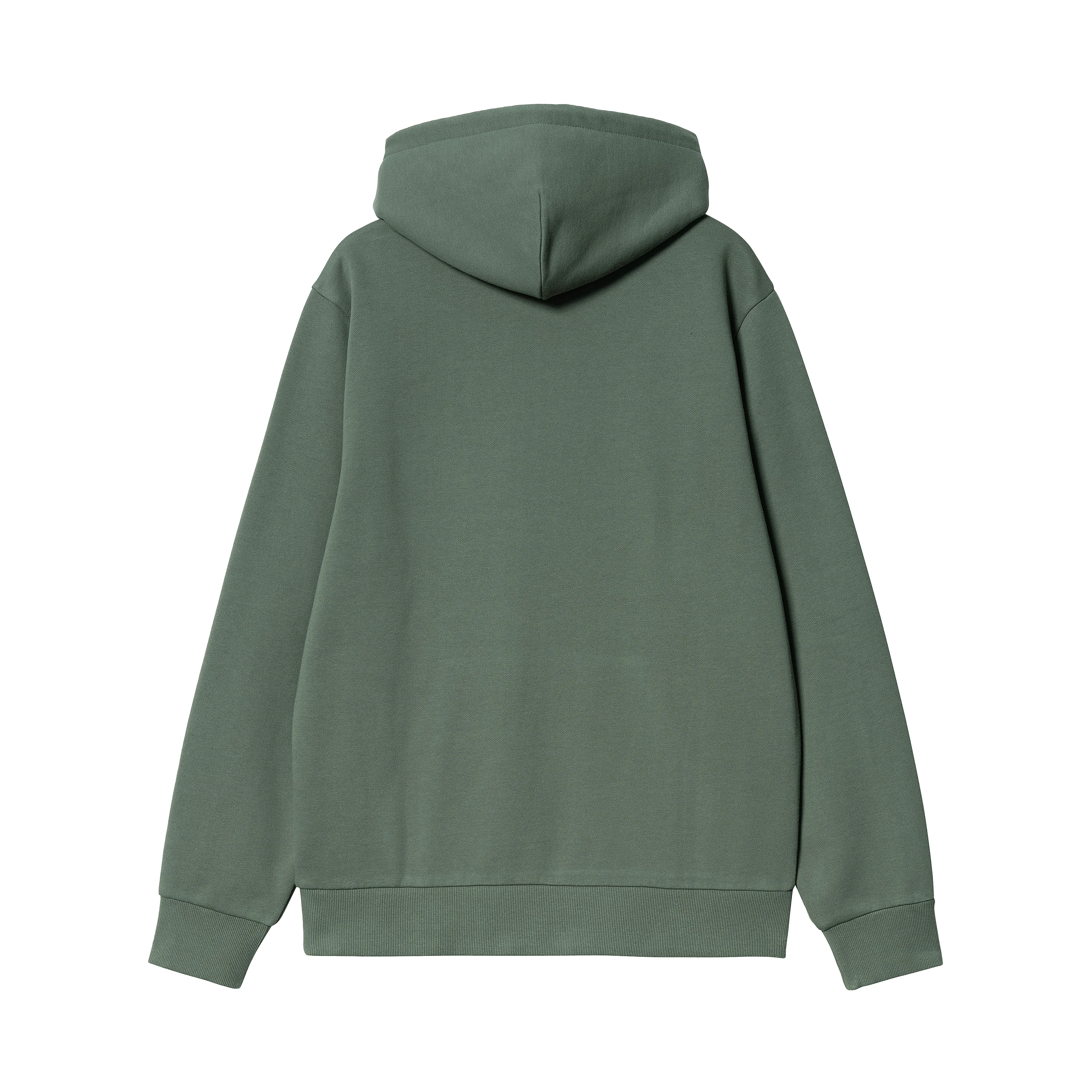 Hooded Script Embroidery Sweat - Park/White - Image 2