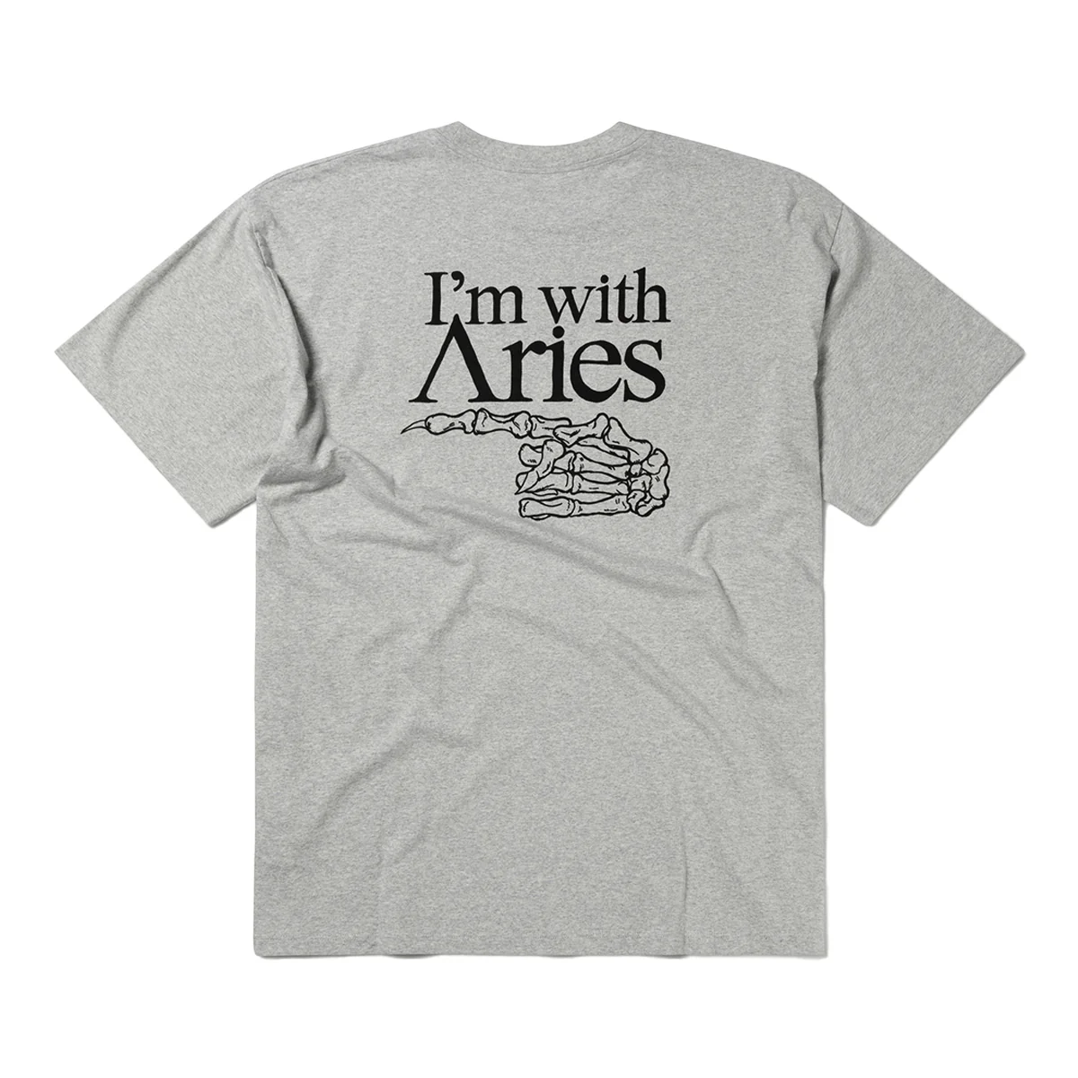I m With Aries Tee - Grey - Image 2