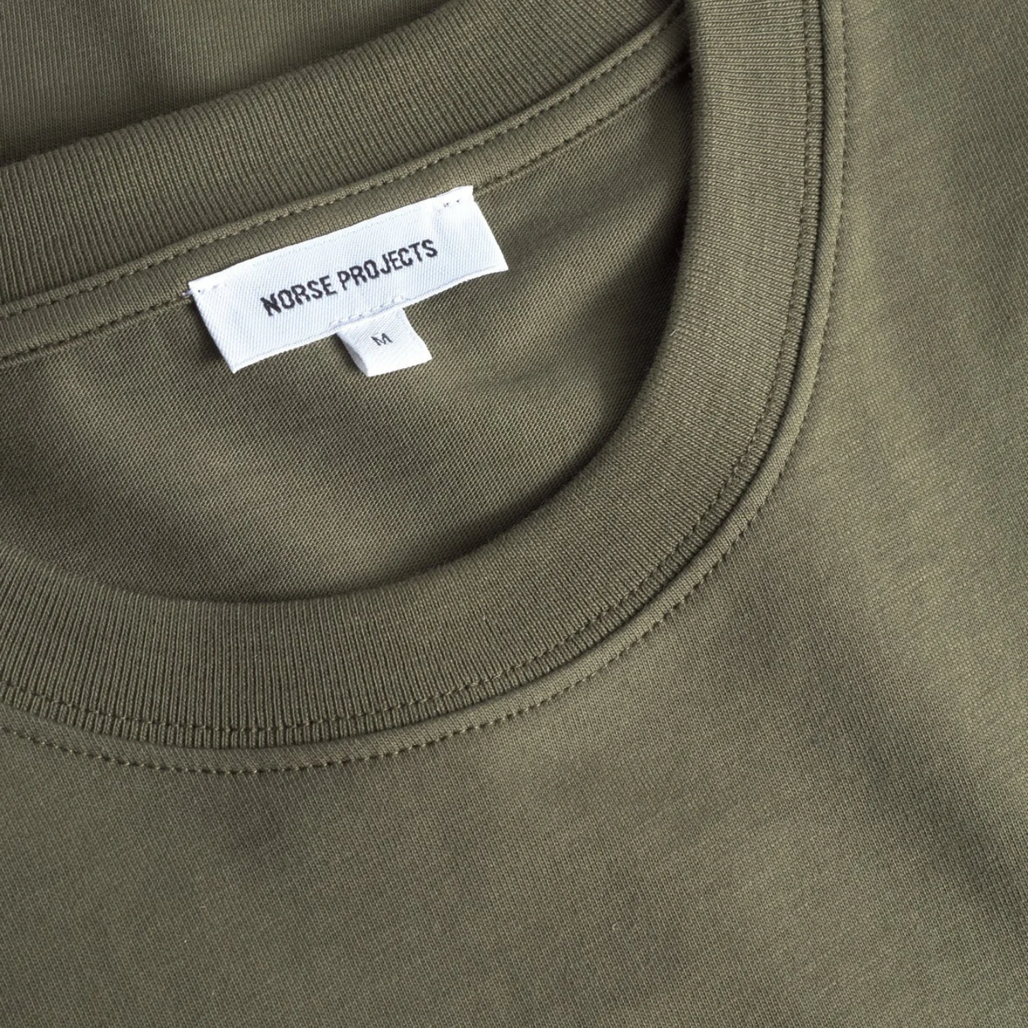 Johannes Organic NORSE Logo Print T-Shirt - Olive Night - Image 4
