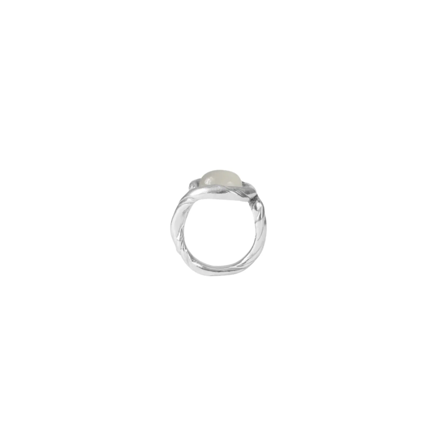 Kamma Cloud Ring - Silver/White Agate - Image 2