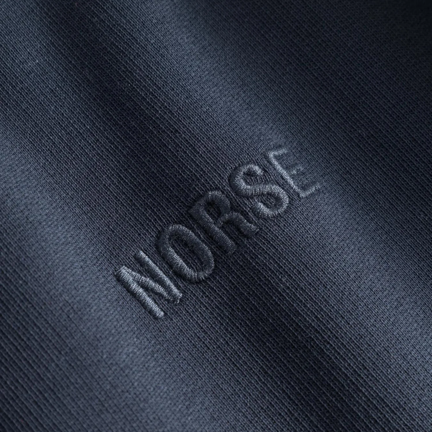 Ketel Relaxed Organic NORSE Logo Half Zip - Dark Navy - Image 4