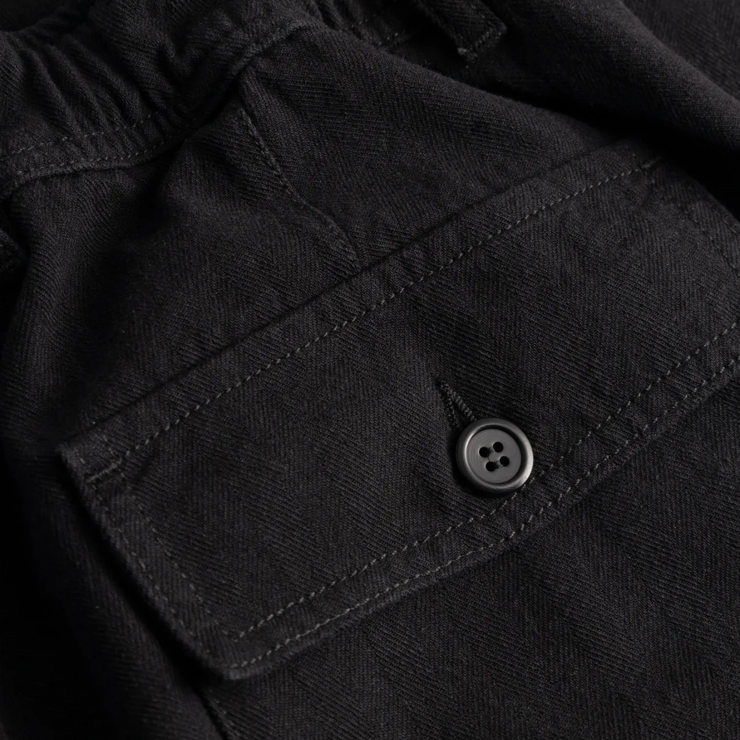 Kvitfjell Relaxed Cotton Wool Herringbone Pant - Black - Image 4