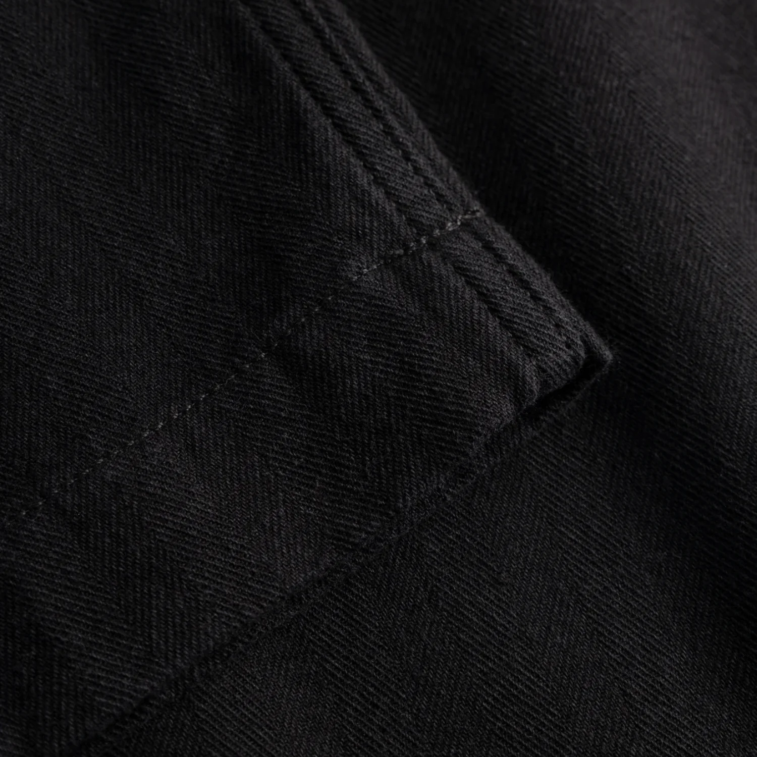 Kvitfjell Relaxed Cotton Wool Herringbone Pant - Black - Image 5