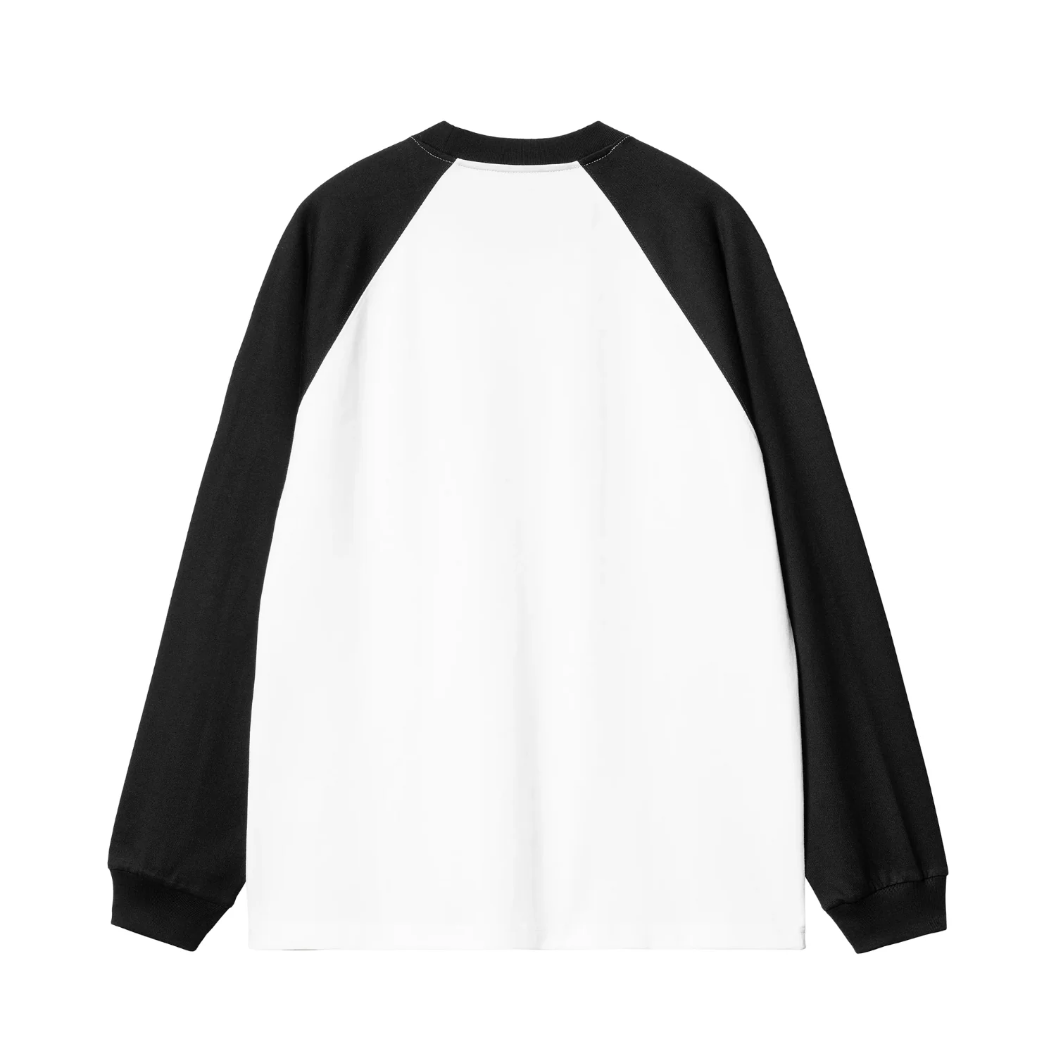 L/S Brown Ducks Baseball T-S - White/Black - Image 2
