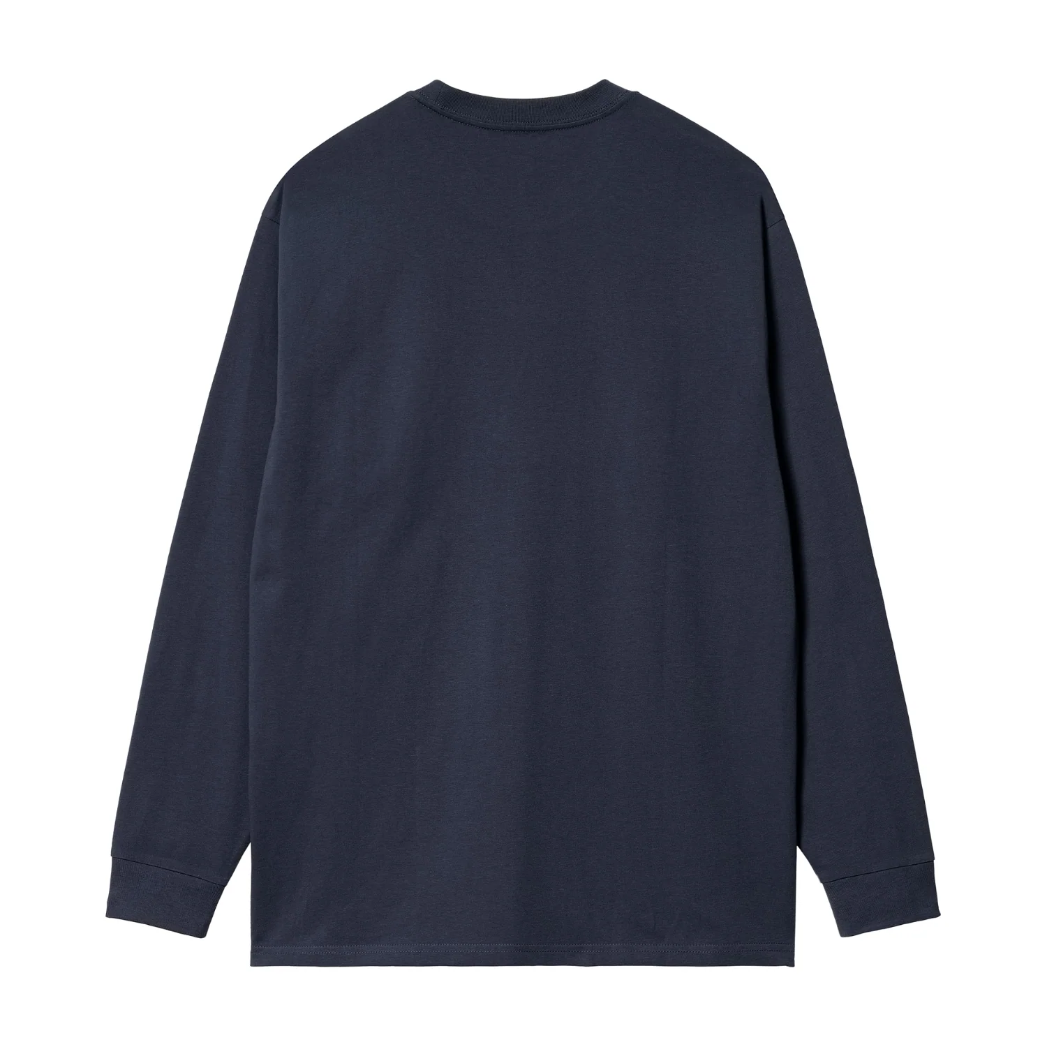 L/S Script Embroidery T-Shirt - Air Force Blue/White - Image 2