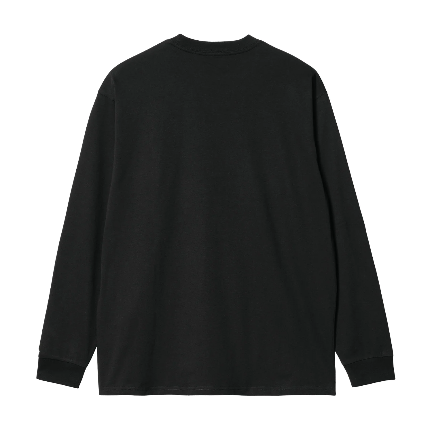 L/S Script Embroidery T-Shirt - Black/White - Image 2