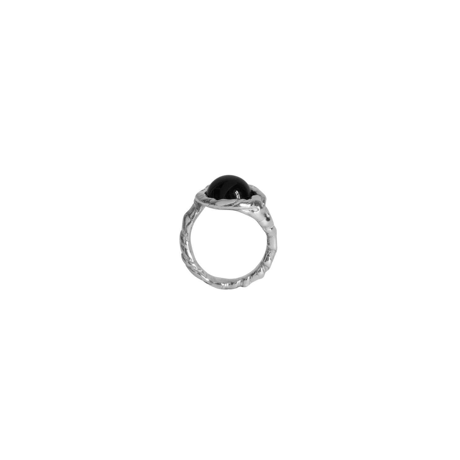 Lago Ring - Silver/Onyx Stone - Image 2