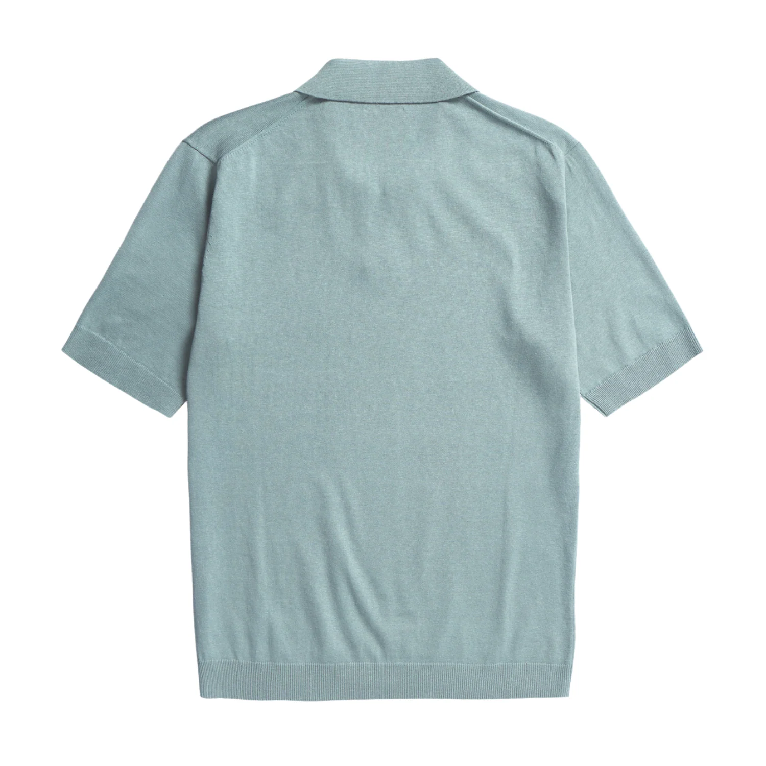 Leif Cotton Linen Polo - Greyish Blue - Image 2