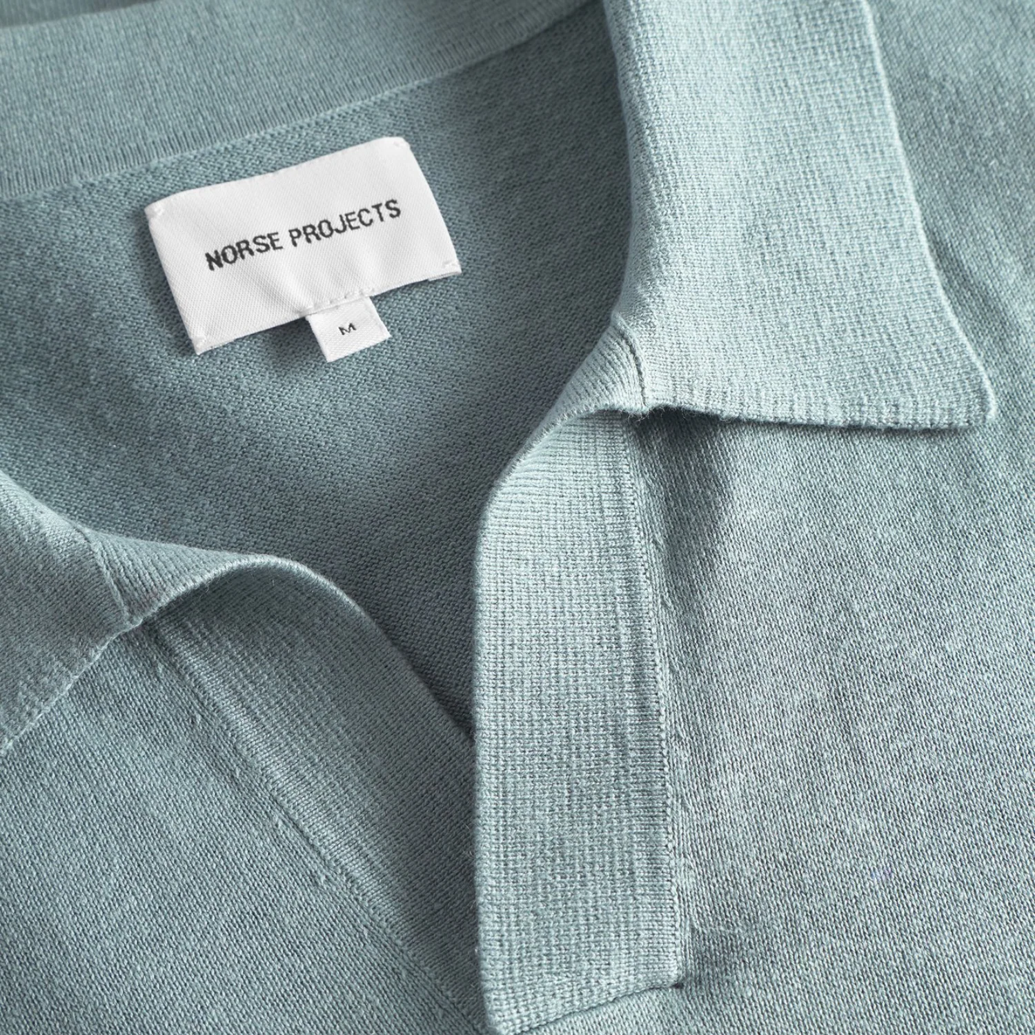 Leif Cotton Linen Polo - Greyish Blue - Image 3