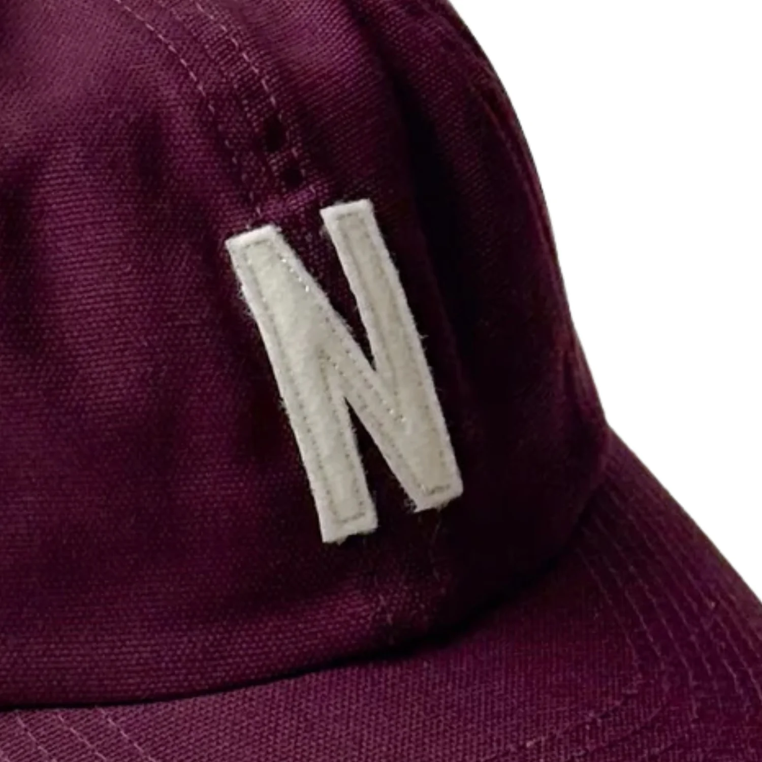 Light Canvas Felt N 8 Panel Cap - Mahogany - Image 2