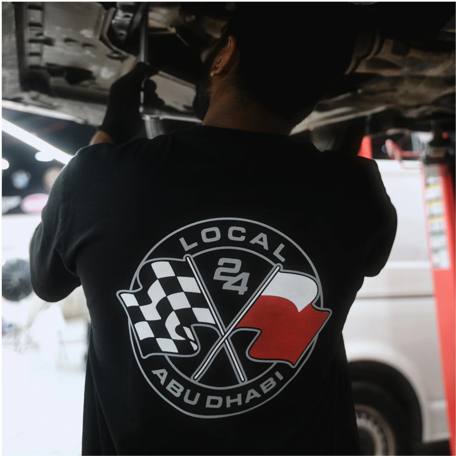 Racing Flag T-Shirt - Black - Image 3