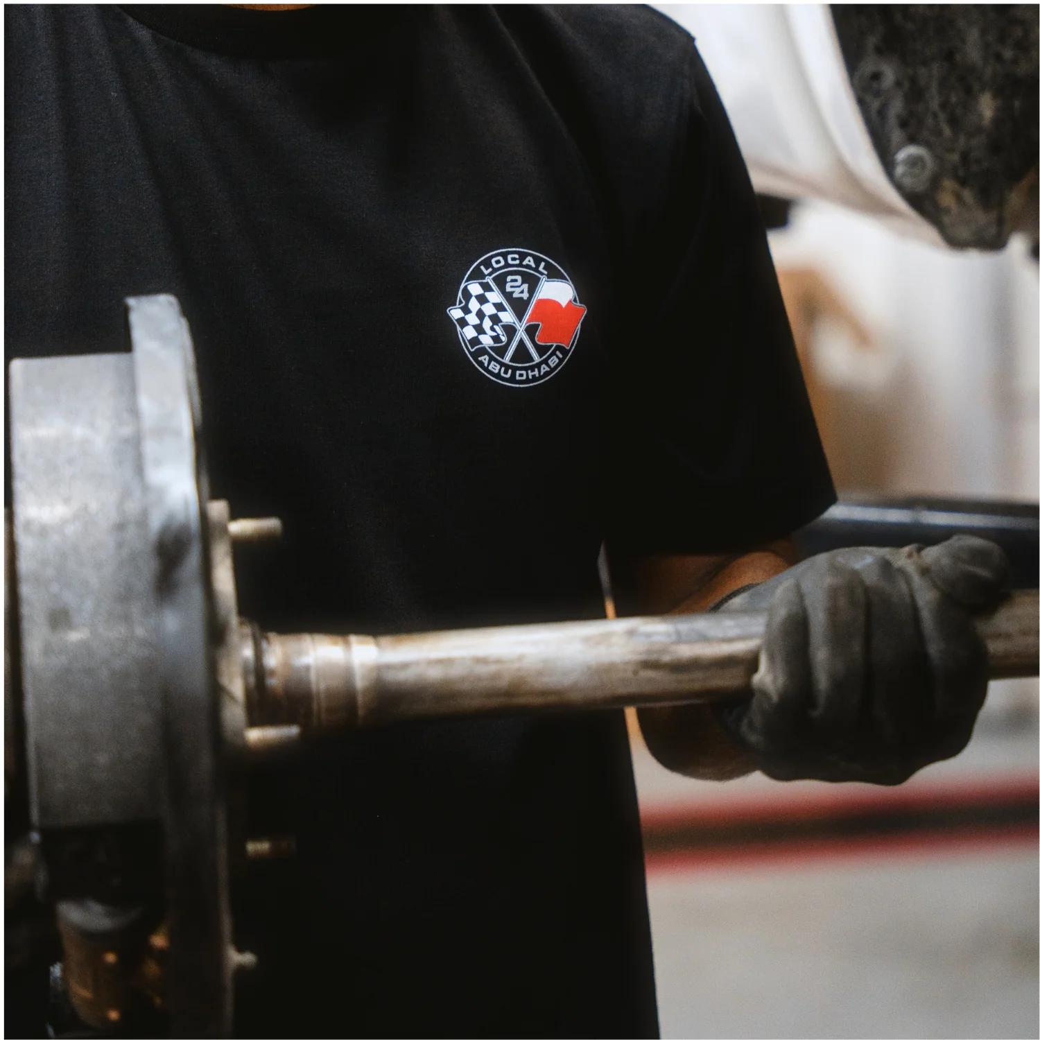 Racing Flag T-Shirt - Black - Image 4