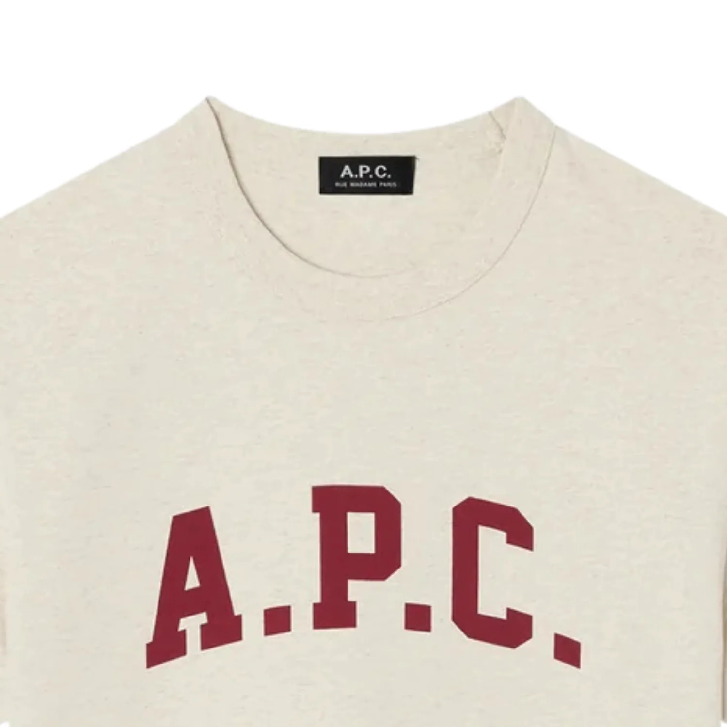 Marcus T-Shirt - Ecru Chine/Rouge - Image 2