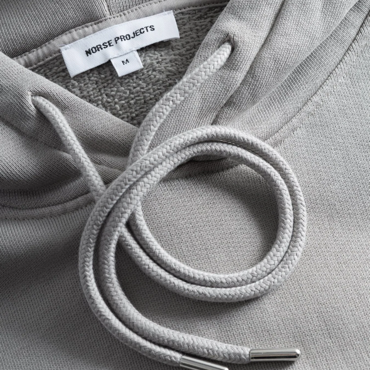 Marten Relaxed Organic Raglan N Patch Hoodie - Weather Grey - Image 3