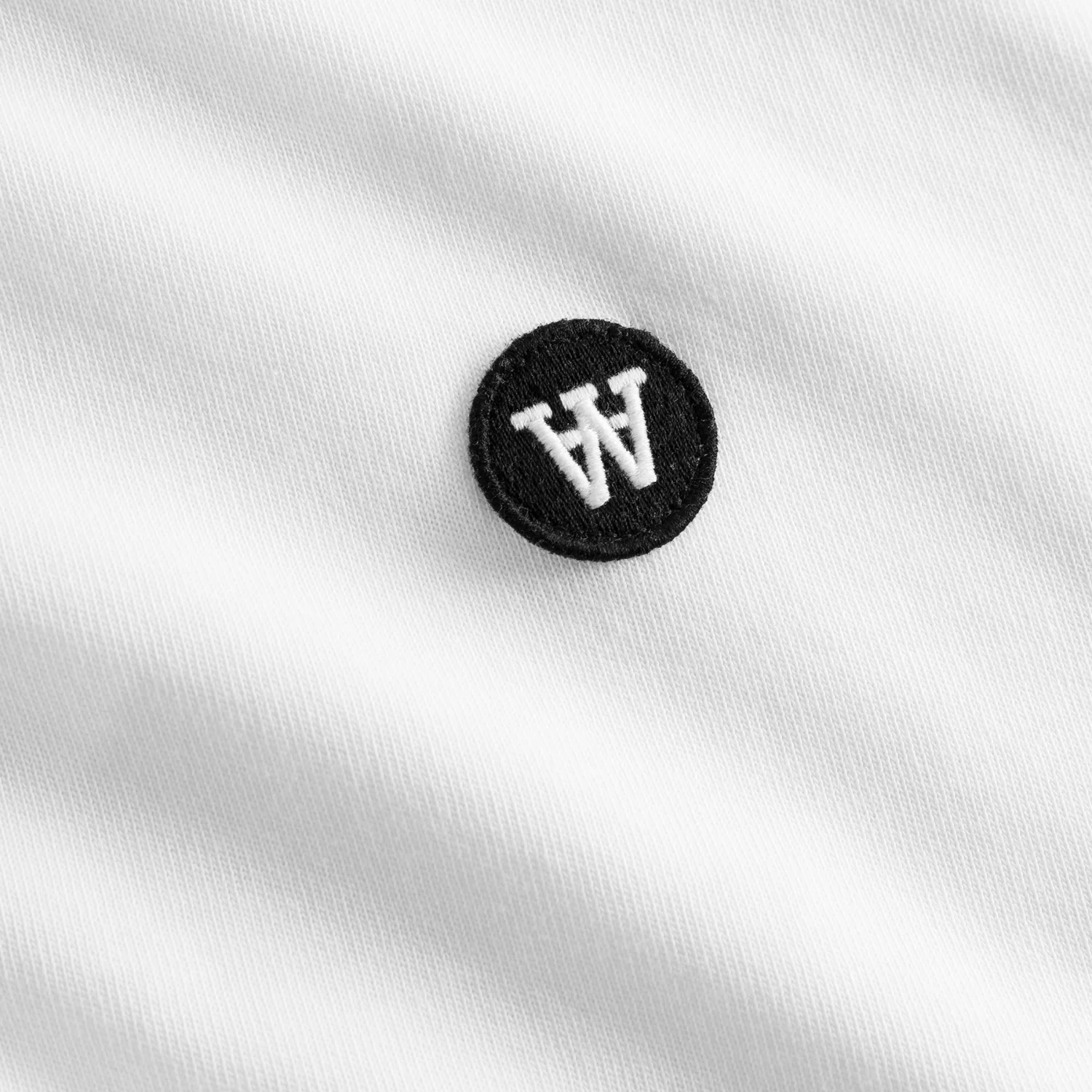 Mel Long Sleeve GOTS Black Double A Logo - Bright White - Image 3