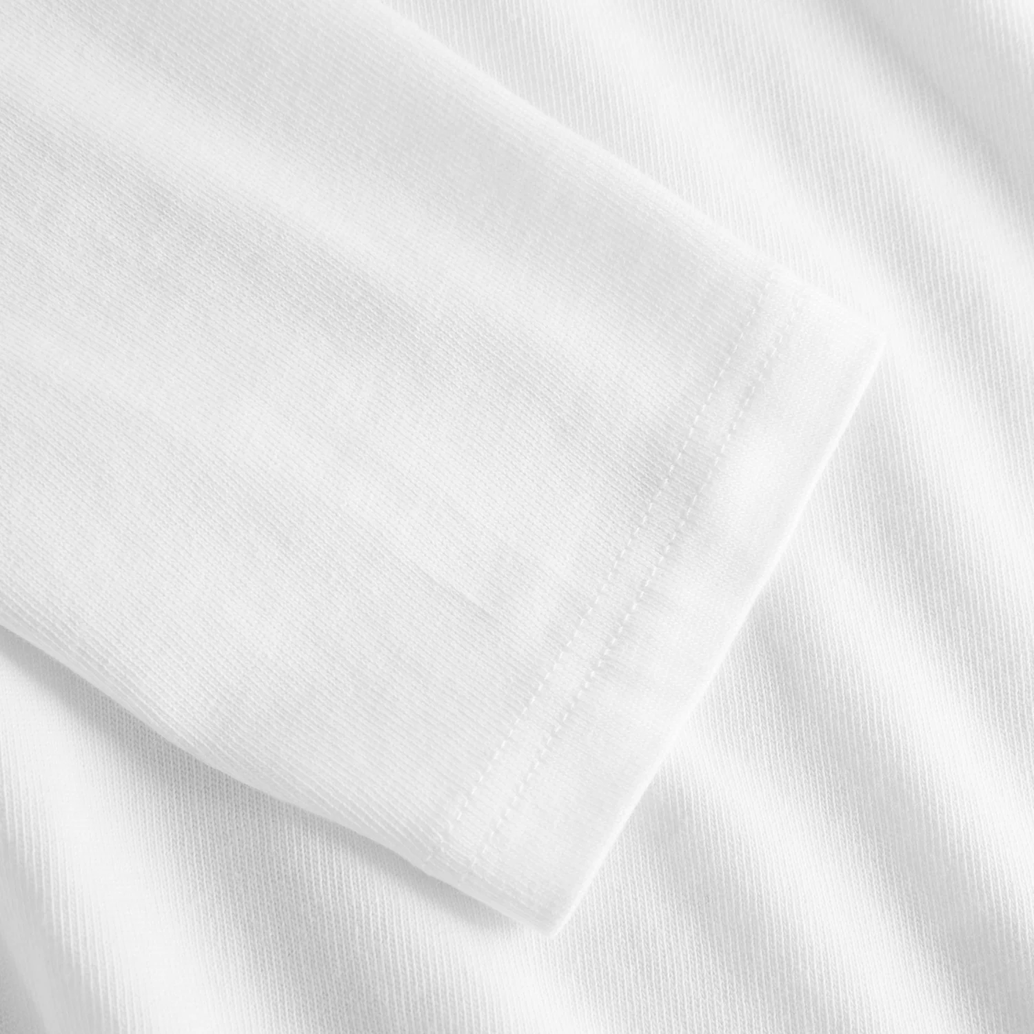 Mel Long Sleeve GOTS Black Double A Logo - Bright White - Image 4