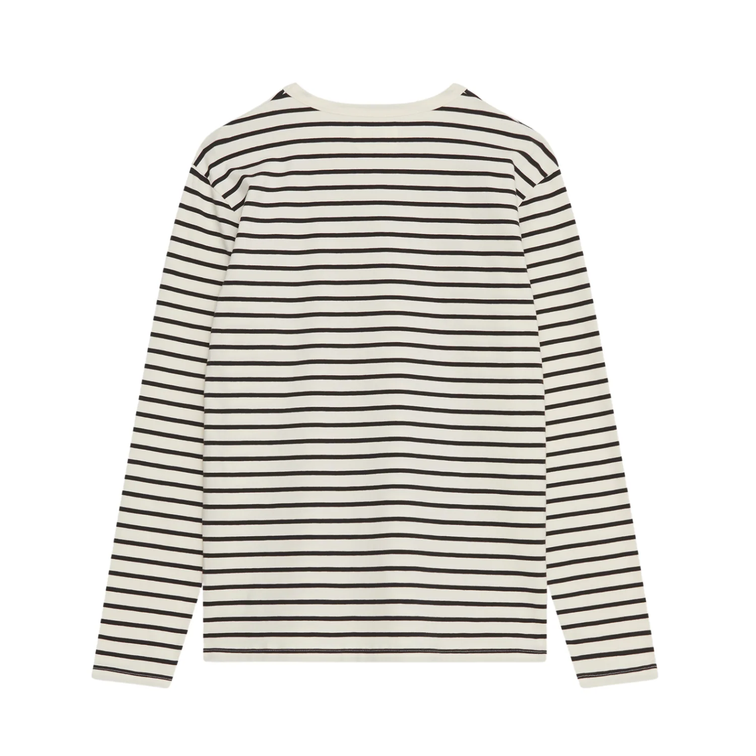 Mel Long Sleeve GOTS Red Double A Logo - Off-white/Black Stripe - Image 2