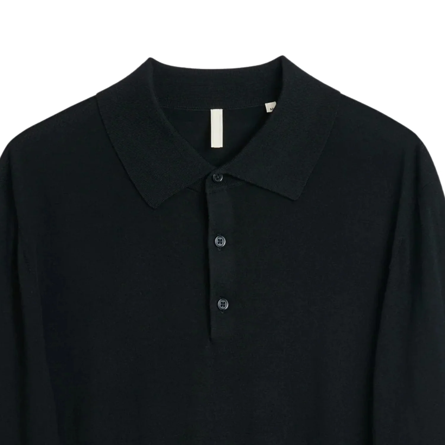 Merino Polo - Black - Image 2