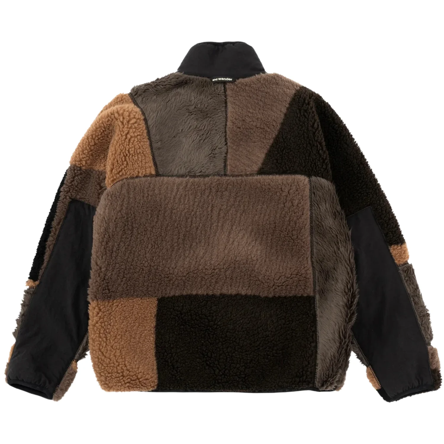 Mix Boa Jacket - Brown - Image 2