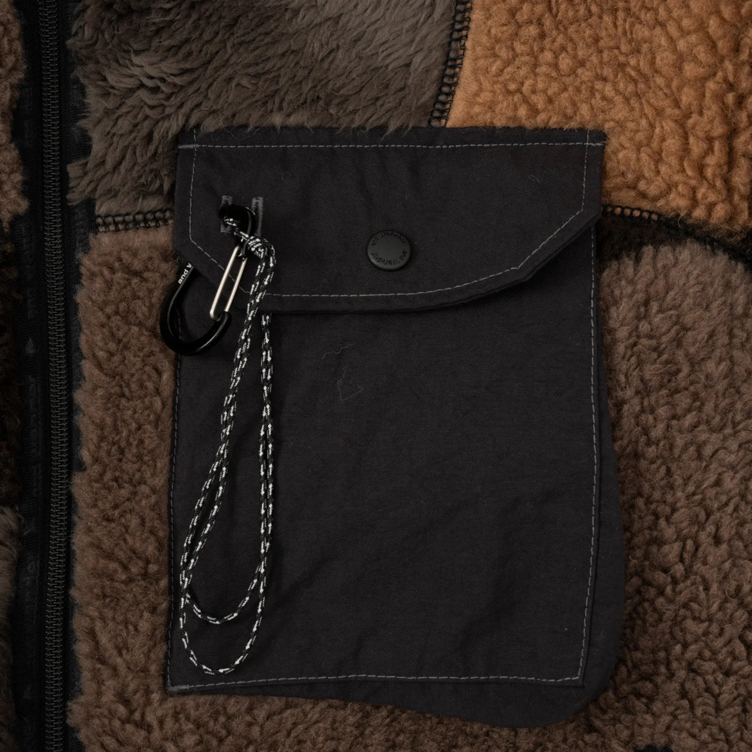 Mix Boa Jacket - Brown - Image 5