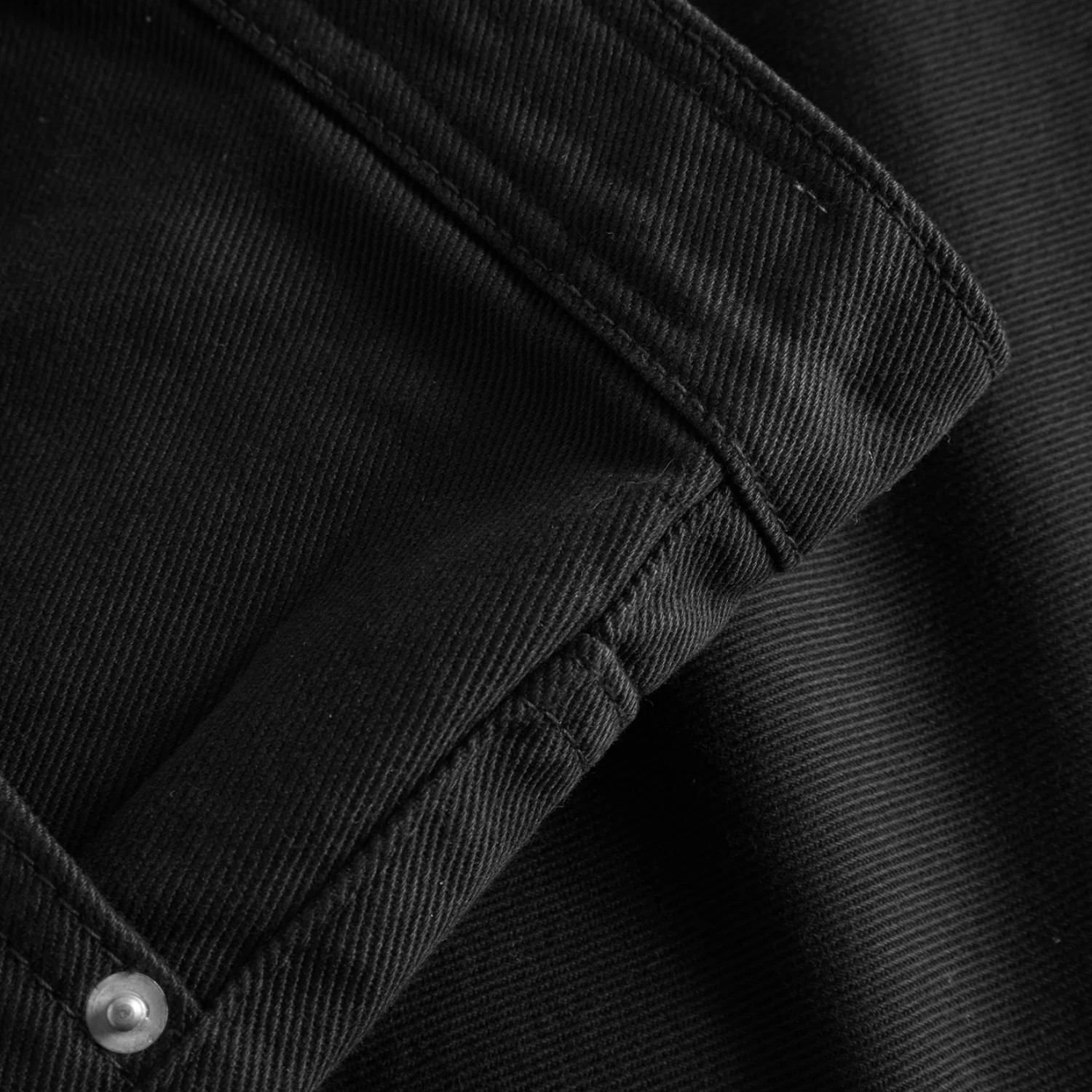 Mogens Relaxed 5 Pocket Heavy Twill - Black - Image 4