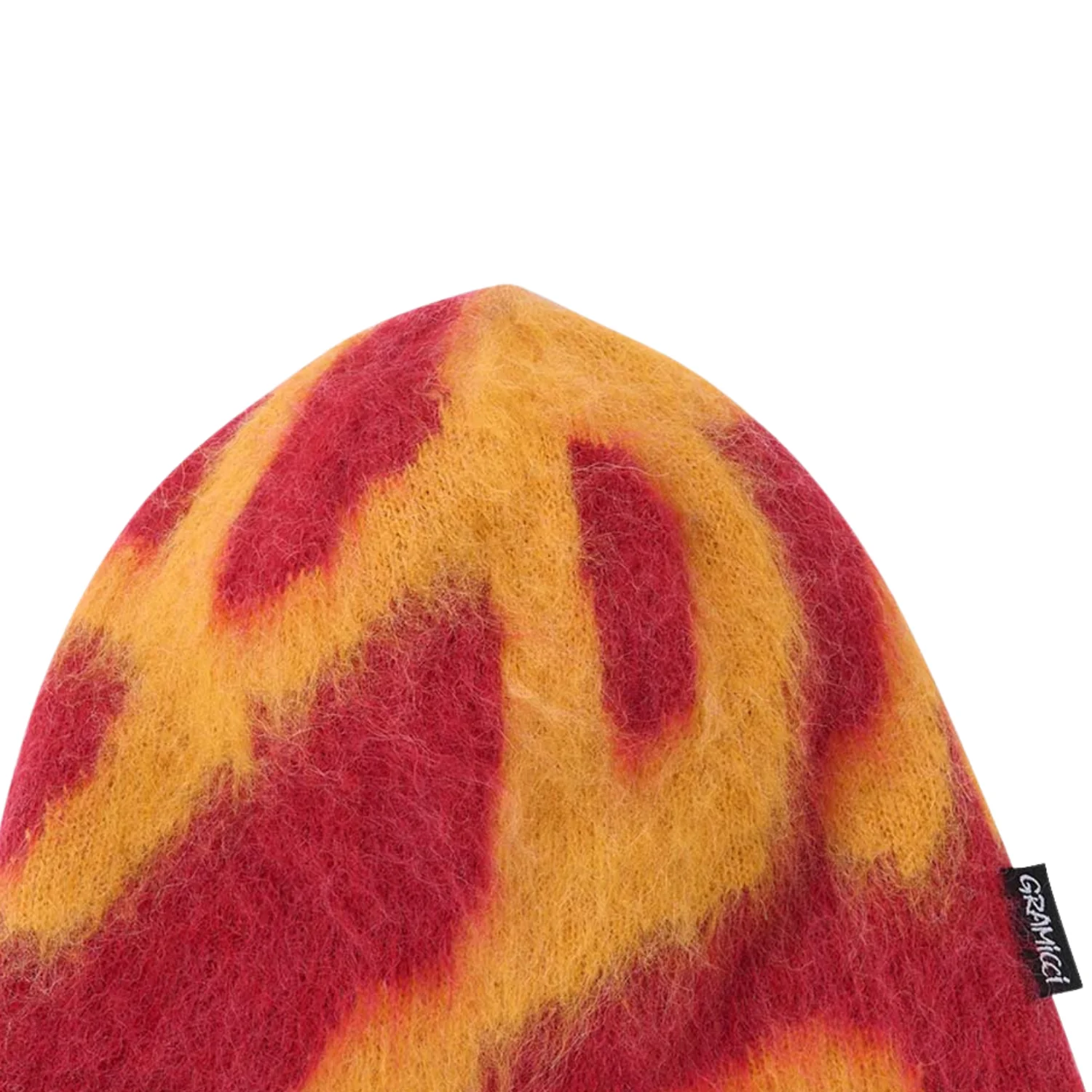 Mohair Burly Runningman Beanie - Burnt Orange - Image 2