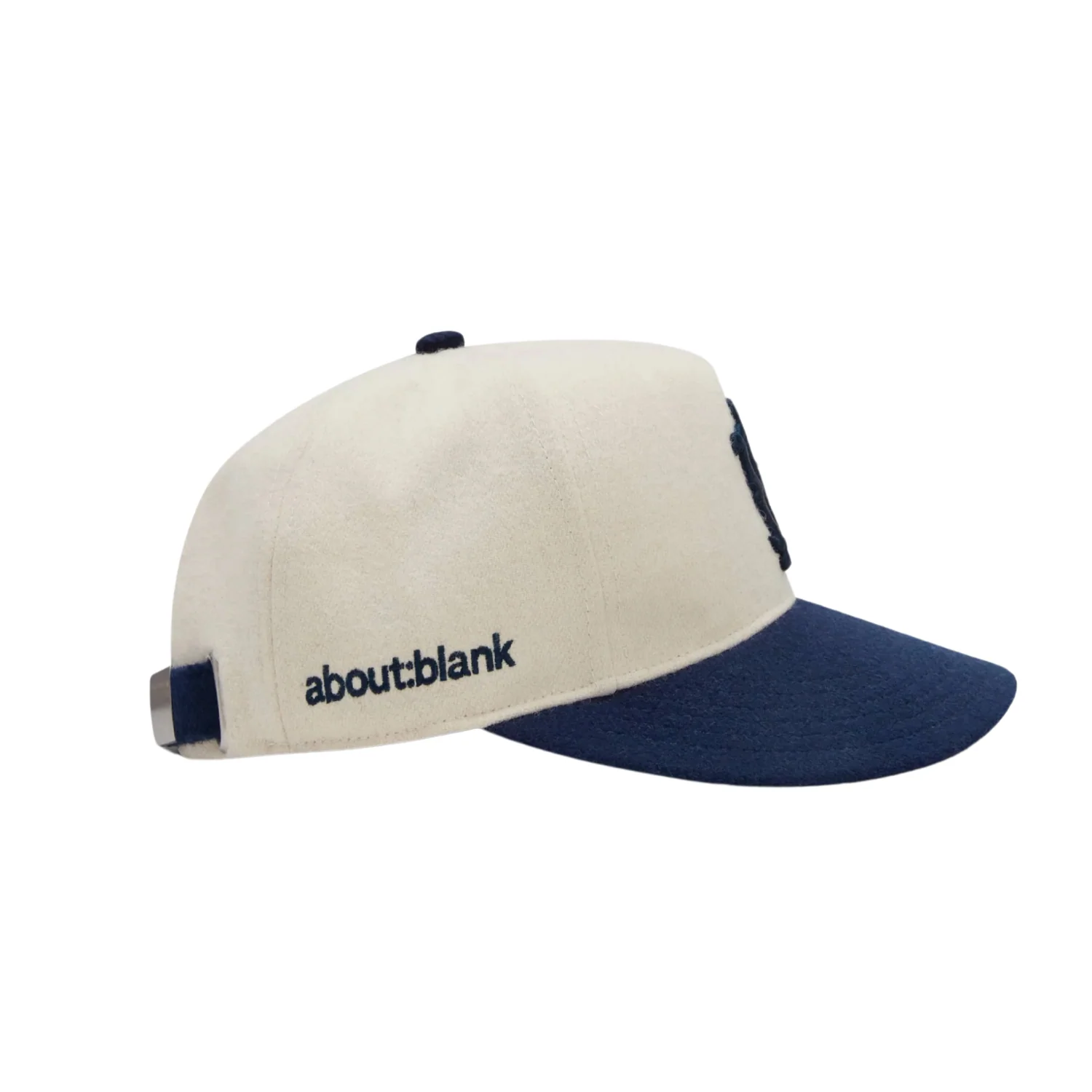 Monogram Contrast Cap - Ecru/Navy - Image 2