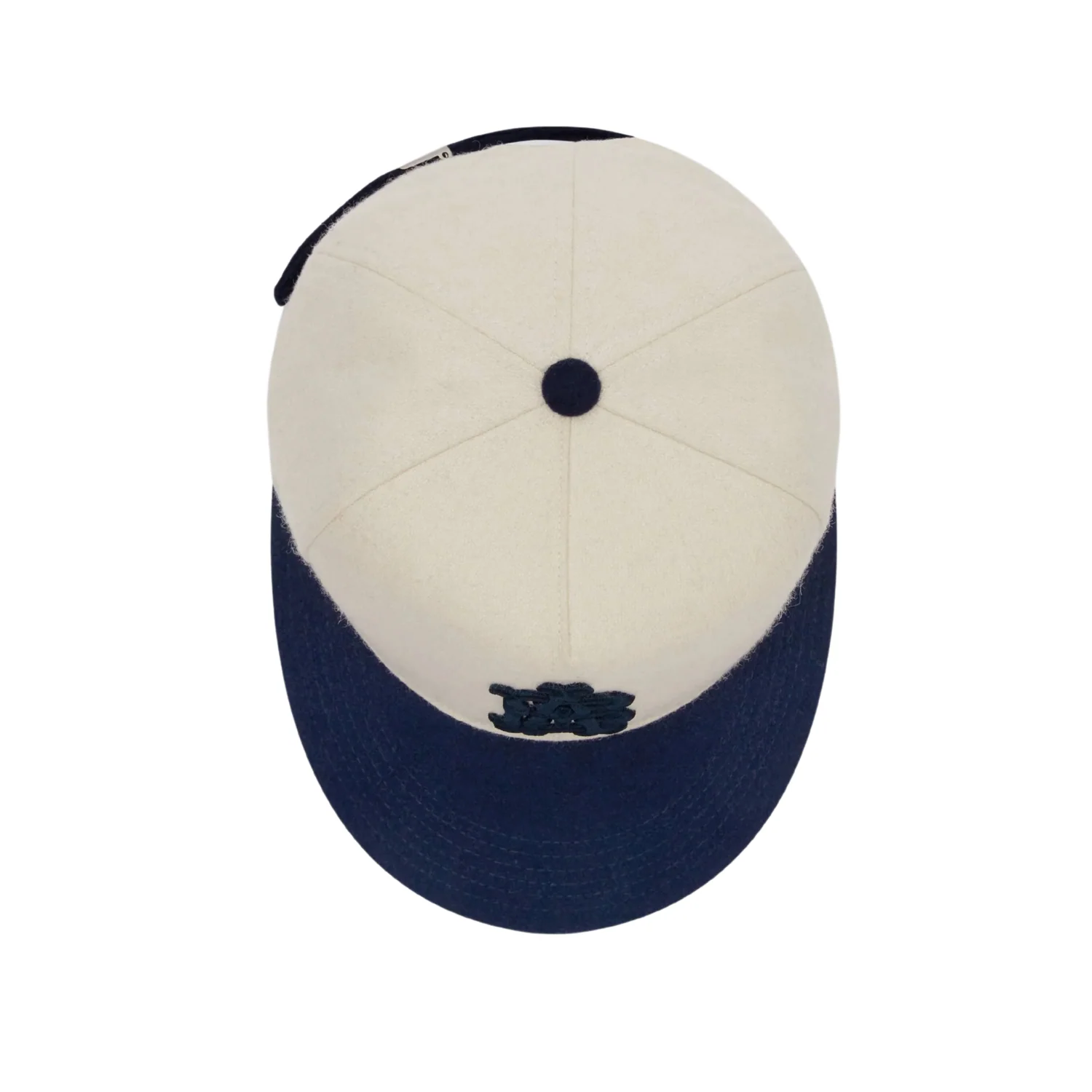 Monogram Contrast Cap - Ecru/Navy - Image 3