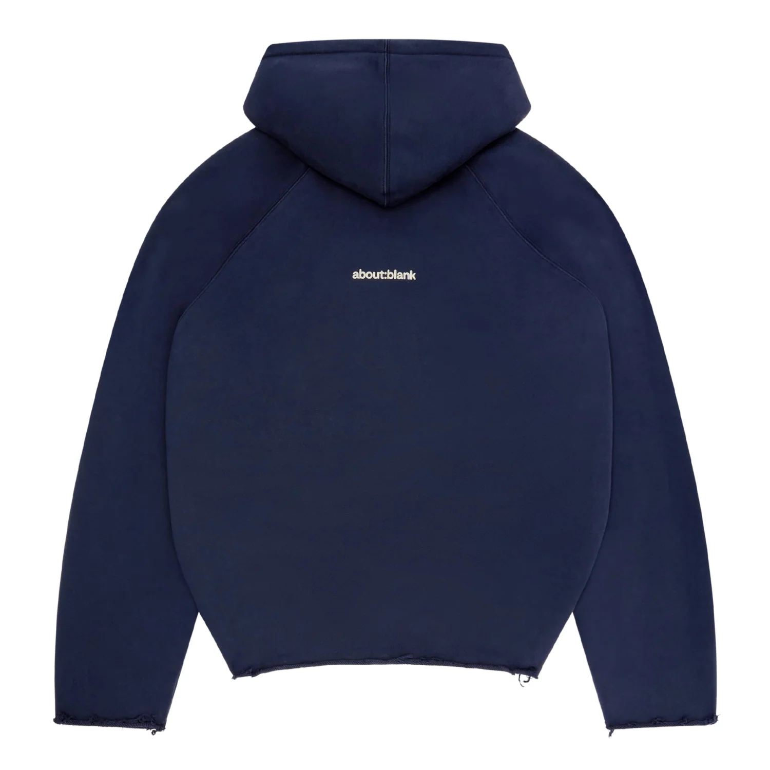 Monogram Cut Off Hoodie - Navy - Image 2