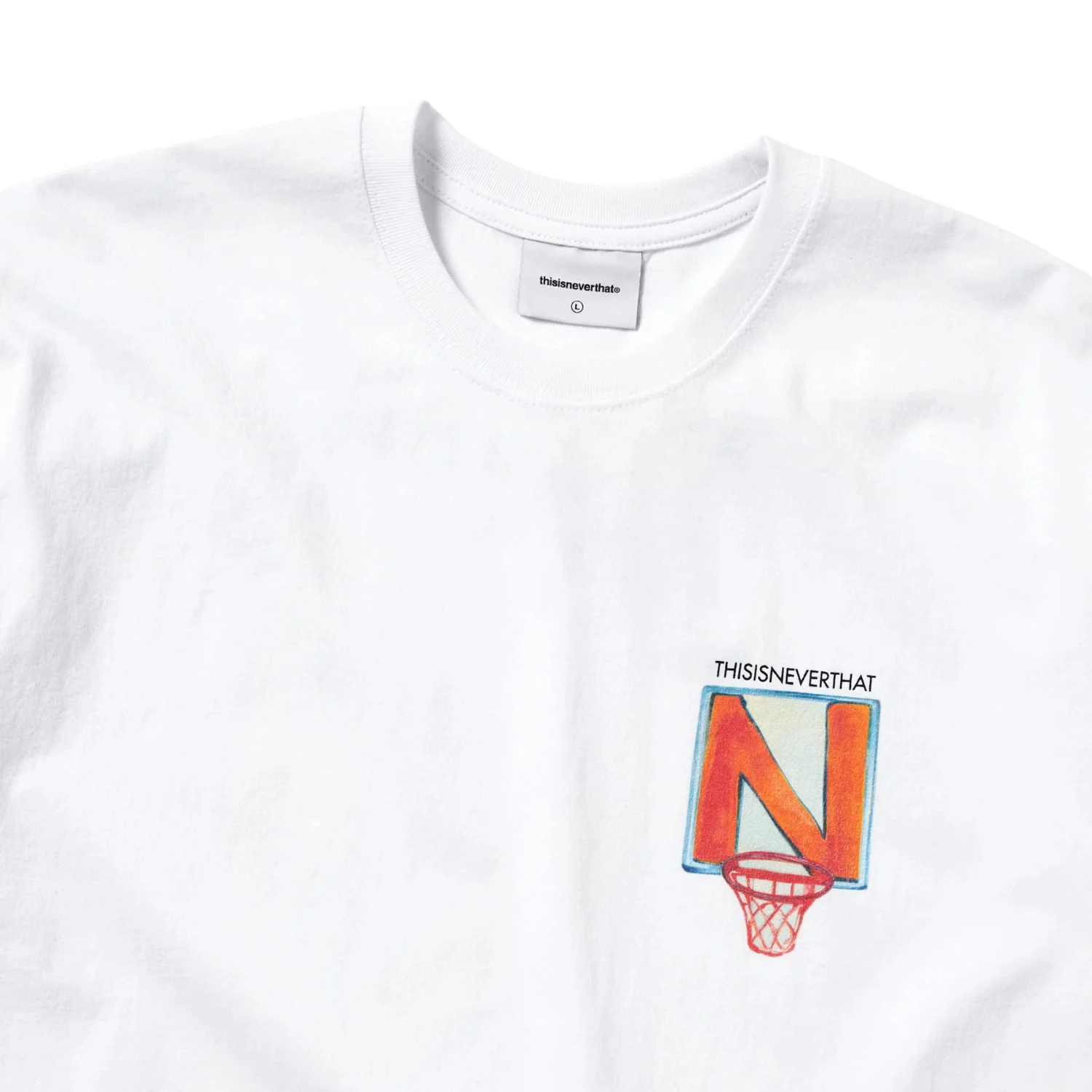 N Basketball Hoop Tee - White - Image 3