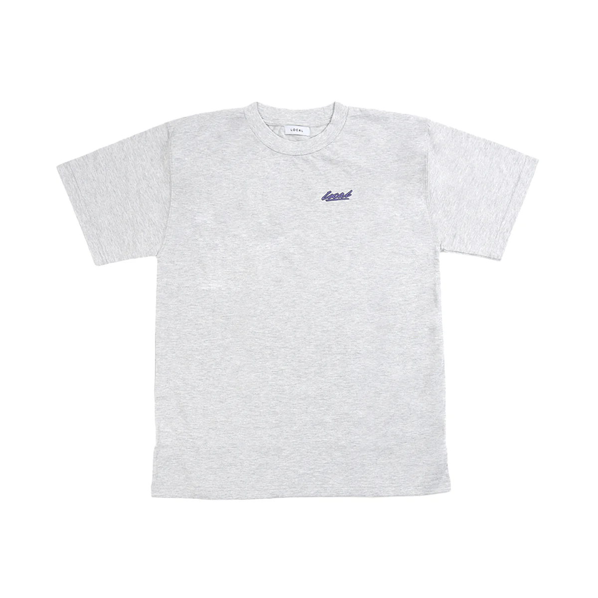 New Script Tee - Grey Heather - Image 2
