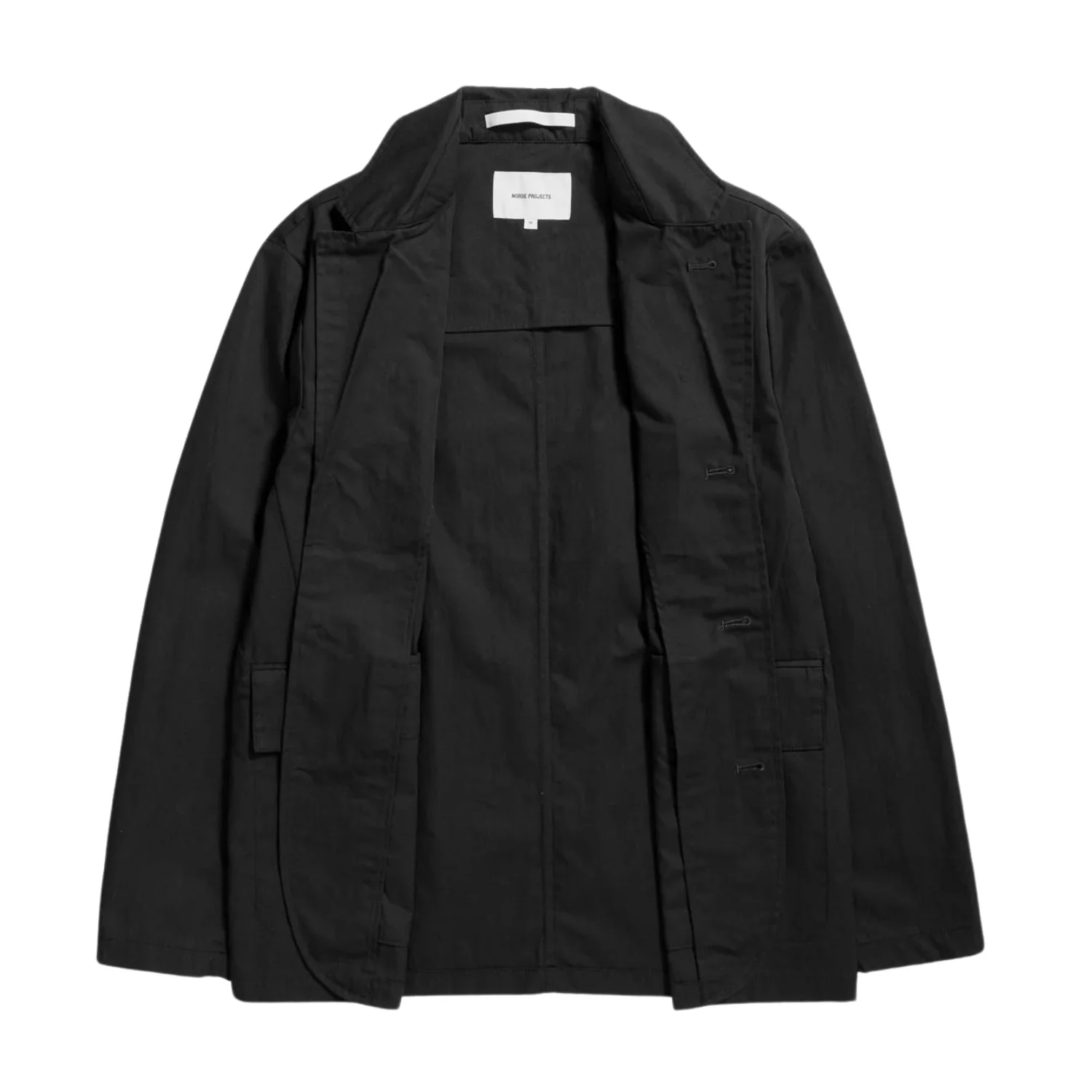 Nilas Fine Broken Twill Work Jacket - Black - Image 2