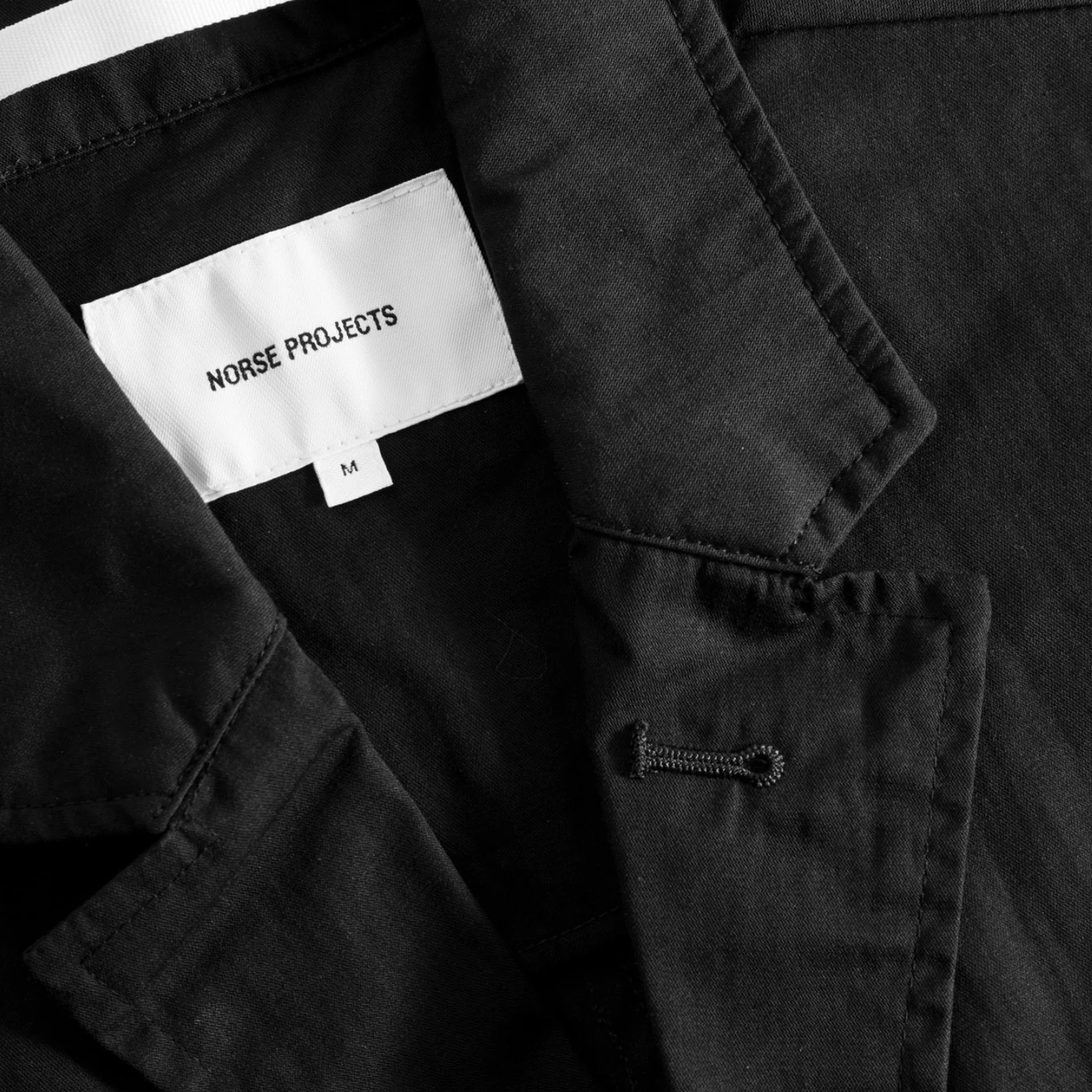 Nilas Fine Broken Twill Work Jacket - Black - Image 3