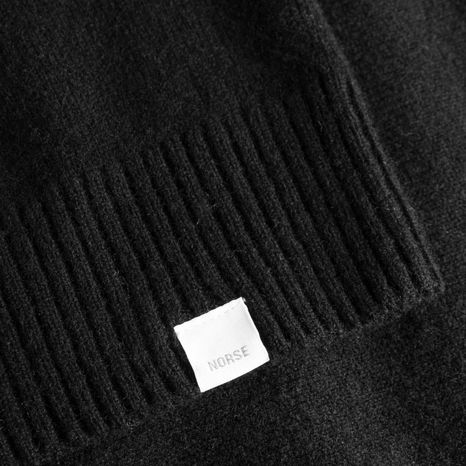 Norse Standard Merino Lambswool Polo - Black - Image 5
