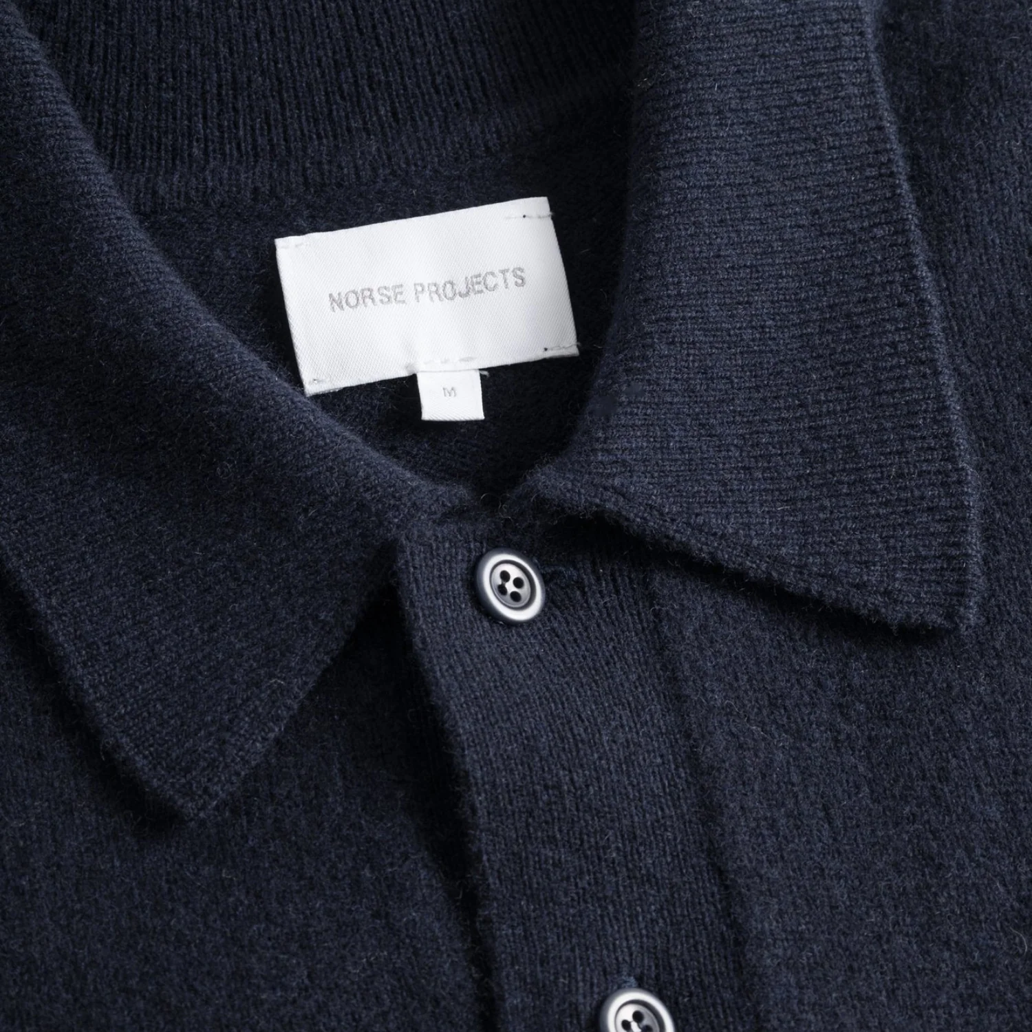 Norse Standard Merino Lambswool Polo - Dark Navy - Image 3