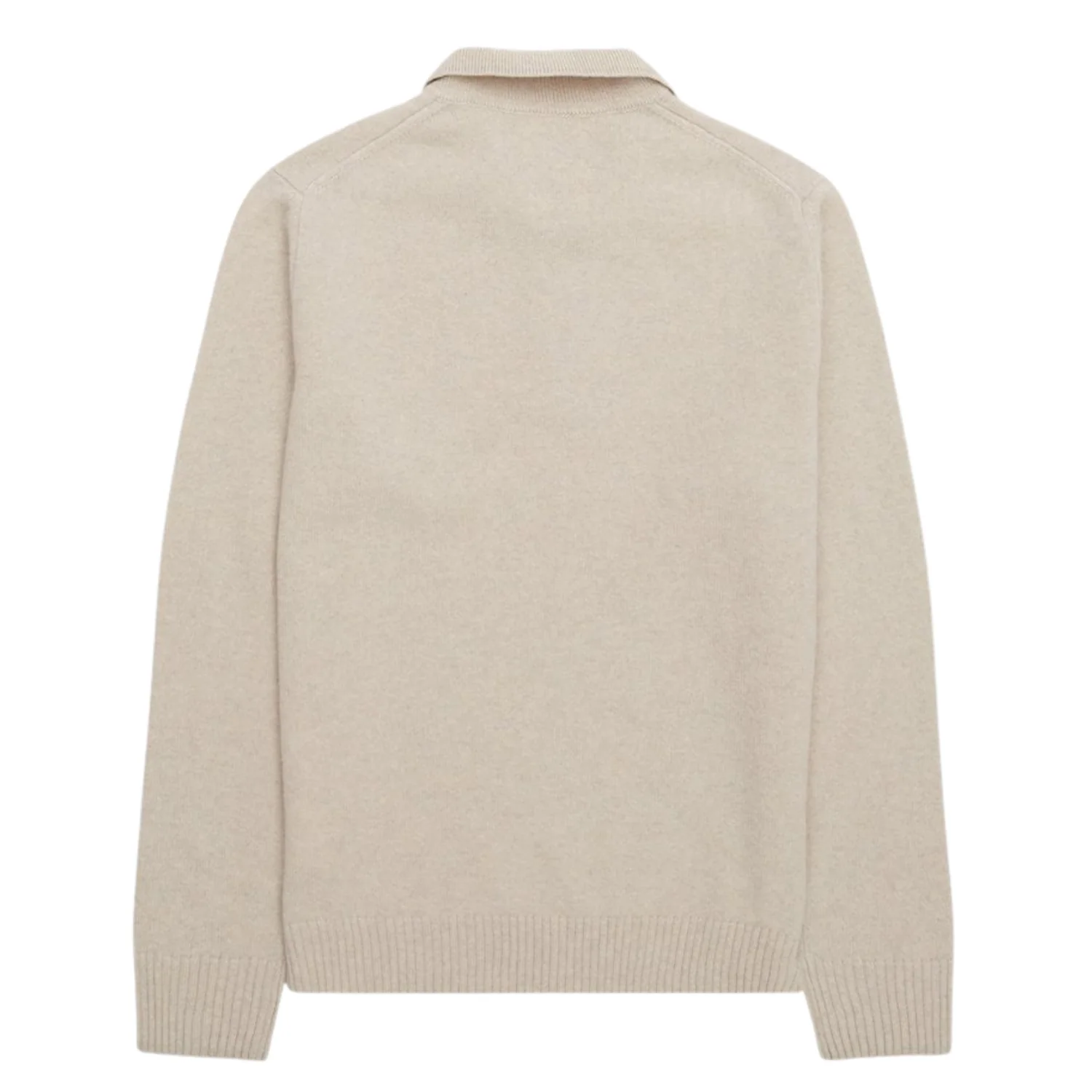 Norse Standard Merino Lambswool Polo - Oatmeal - Image 2