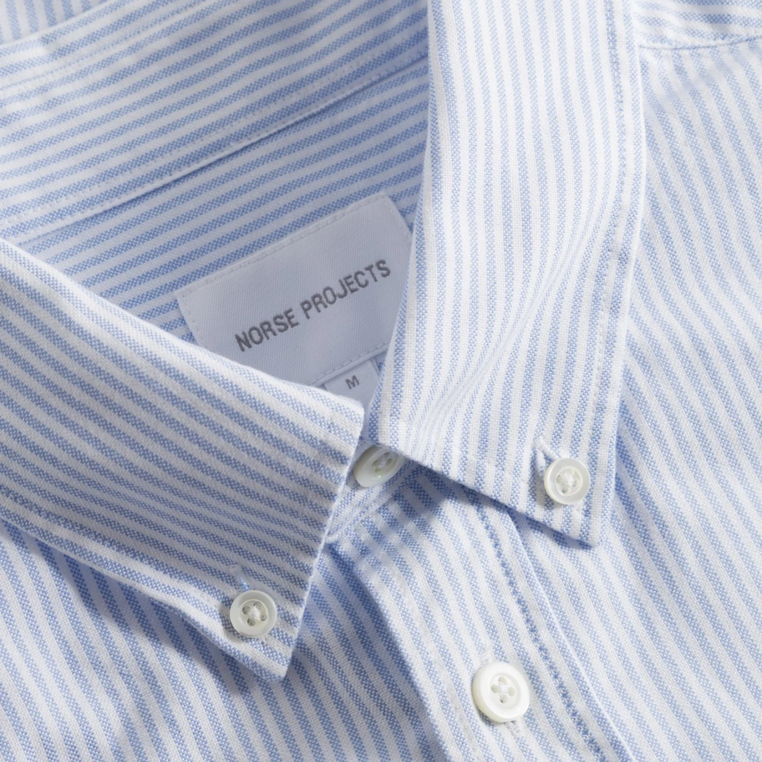 Norse Standard Oxford BD Shirt - Pale Blue Stripe - Image 3