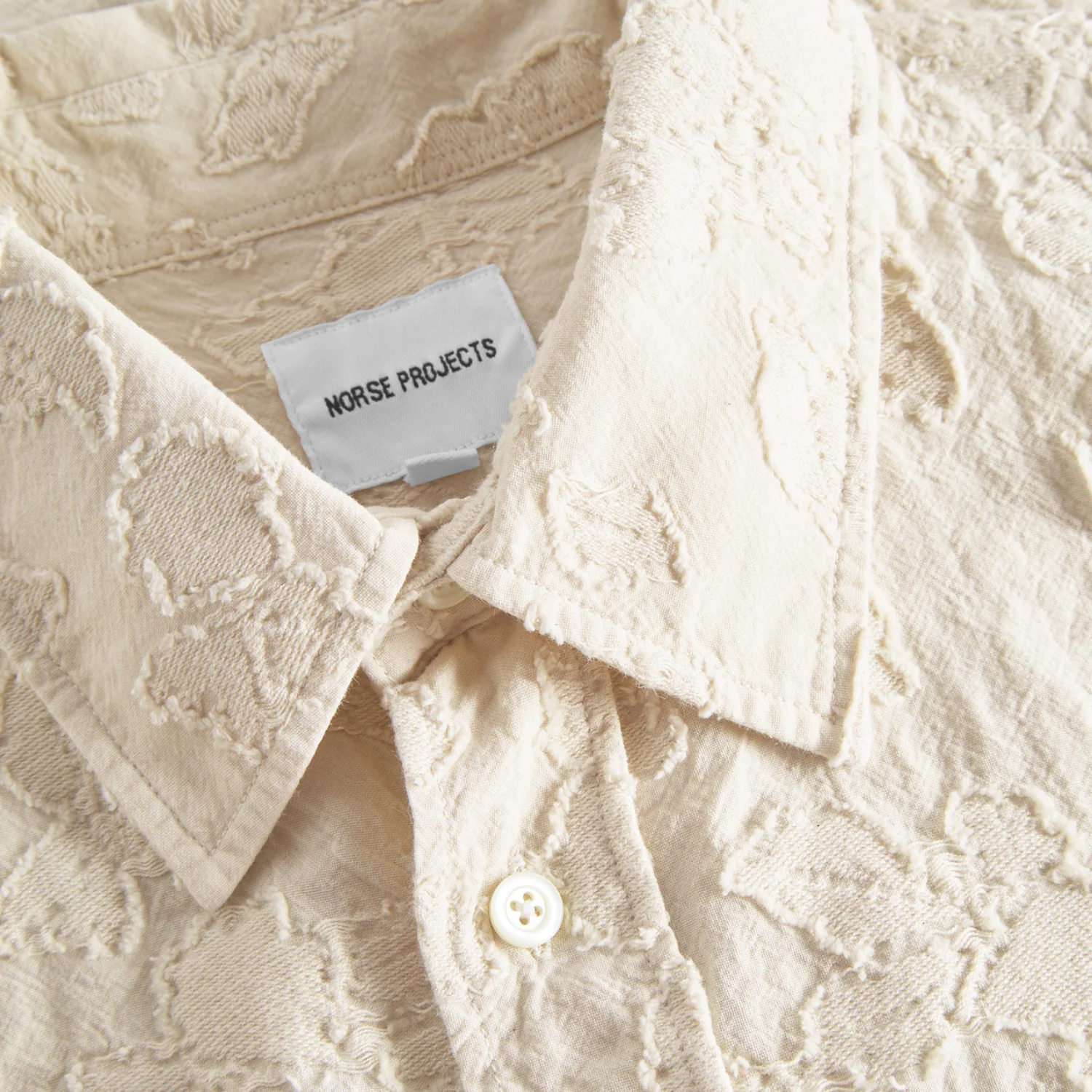 Ole Oversized Fil Coupe SS Shirt - Ecru - Image 3