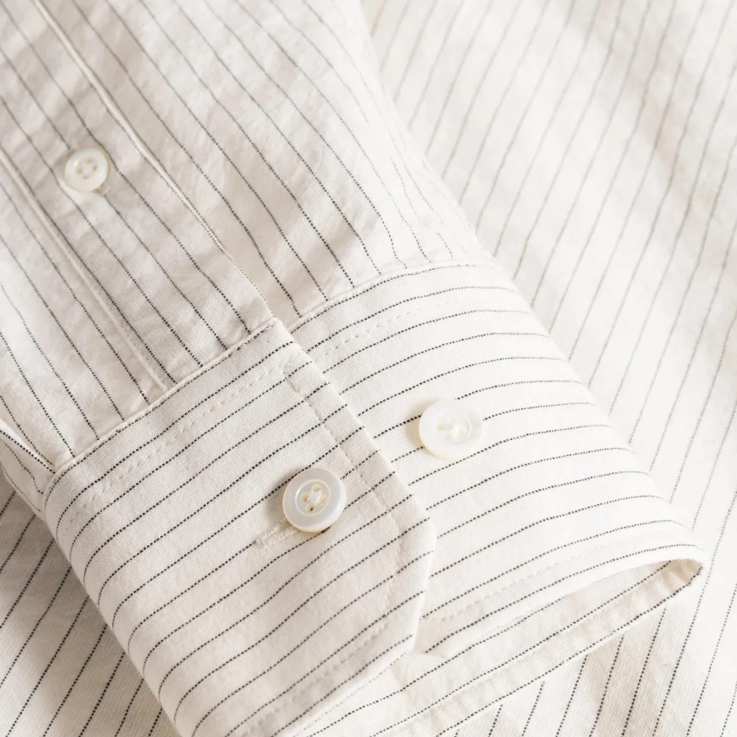 Ole Oversized Striped Shirt - Ecru - Image 3