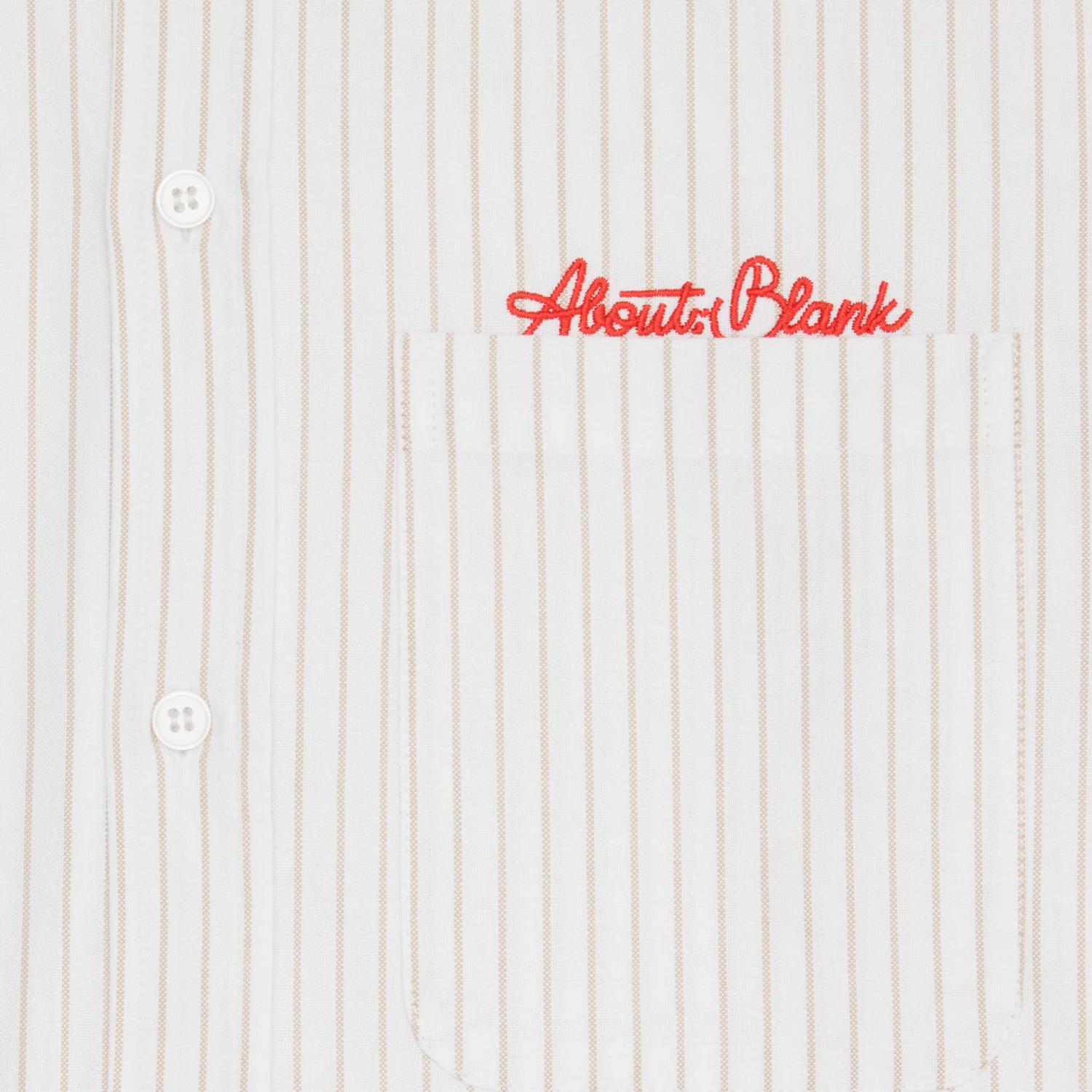 Oxford Script Shirt - Beige/White - Image 3