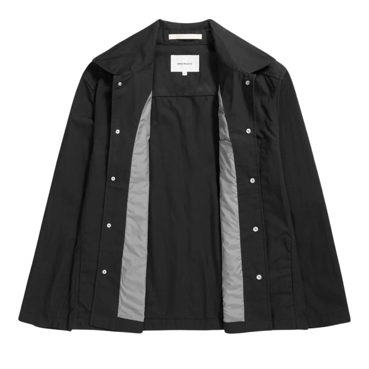 Pelle Fine Broken Twill Overshirt - Black - Image 2