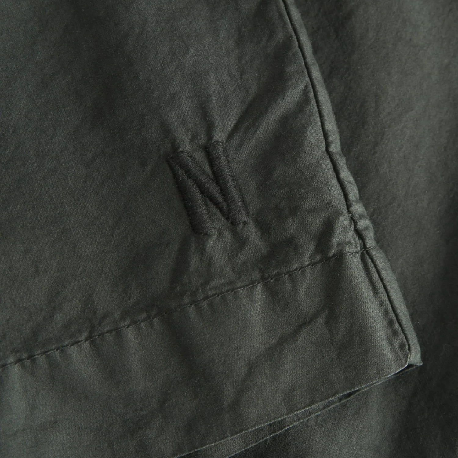 Per Cotton Tencel Shorts - Black Olive - Image 4