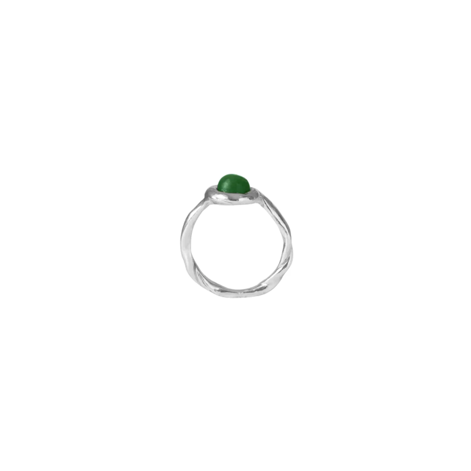 Petite Lago Jade Ring - Silver/Nephrite Jade - Image 2