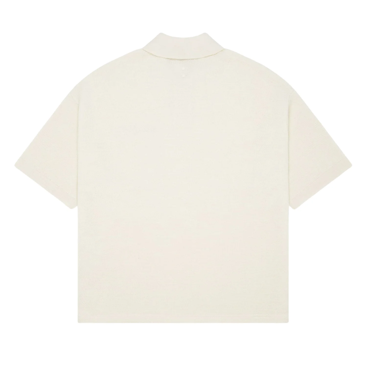 Pique Knitted Polo - Ecru/Black - Image 2